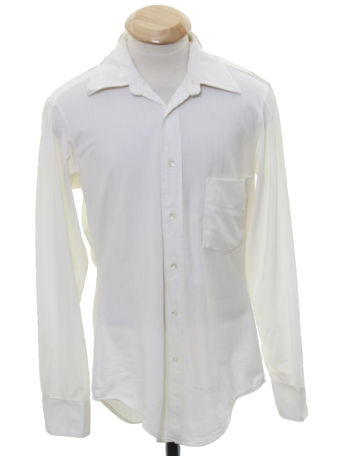 Vintage 1970's Disco Shirt: 70s -JCPenney- Mens winter white qiana ...