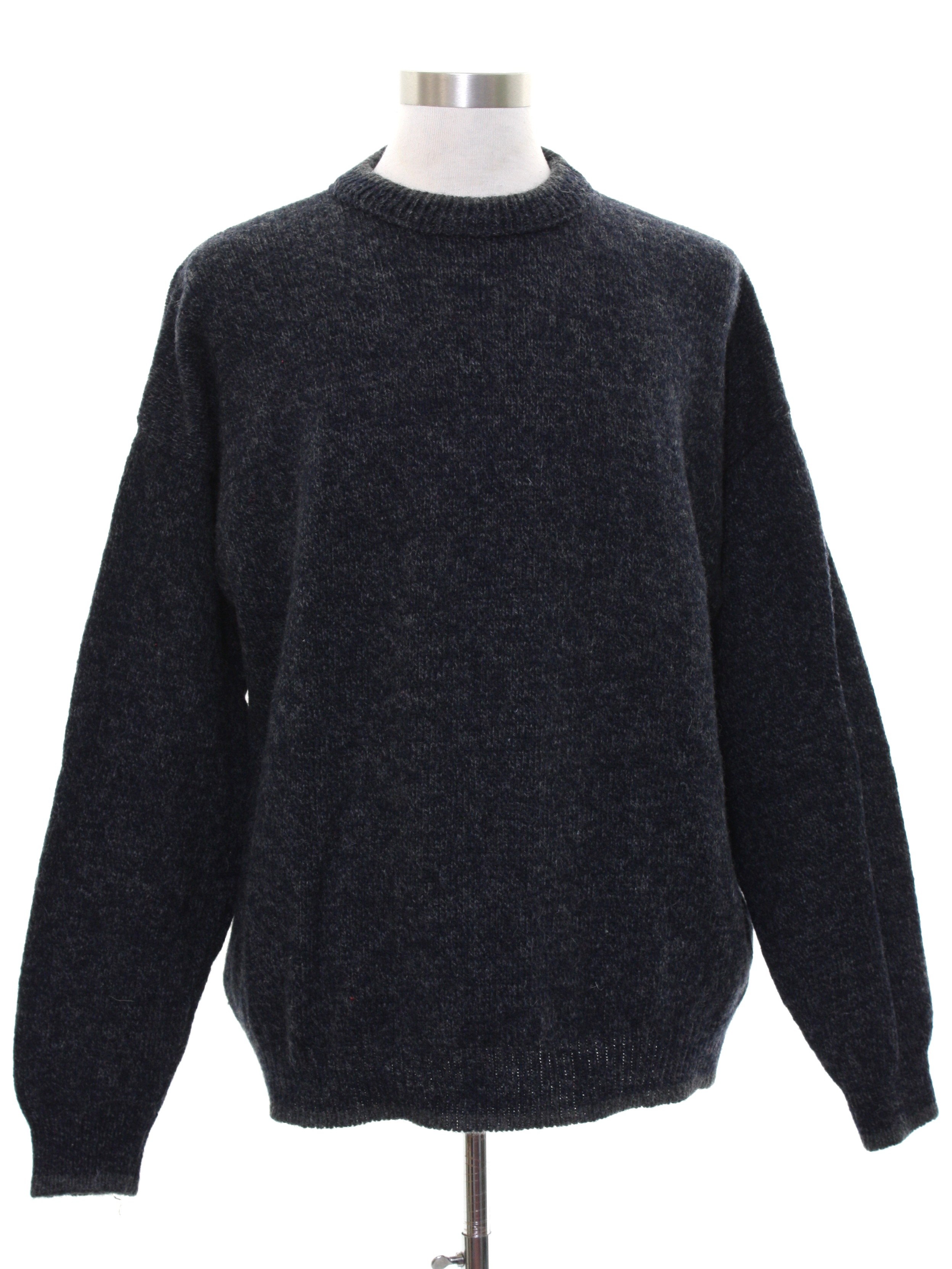 Woolrich 80's Vintage Sweater: 80s -Woolrich- Mens hazy black and grey ...