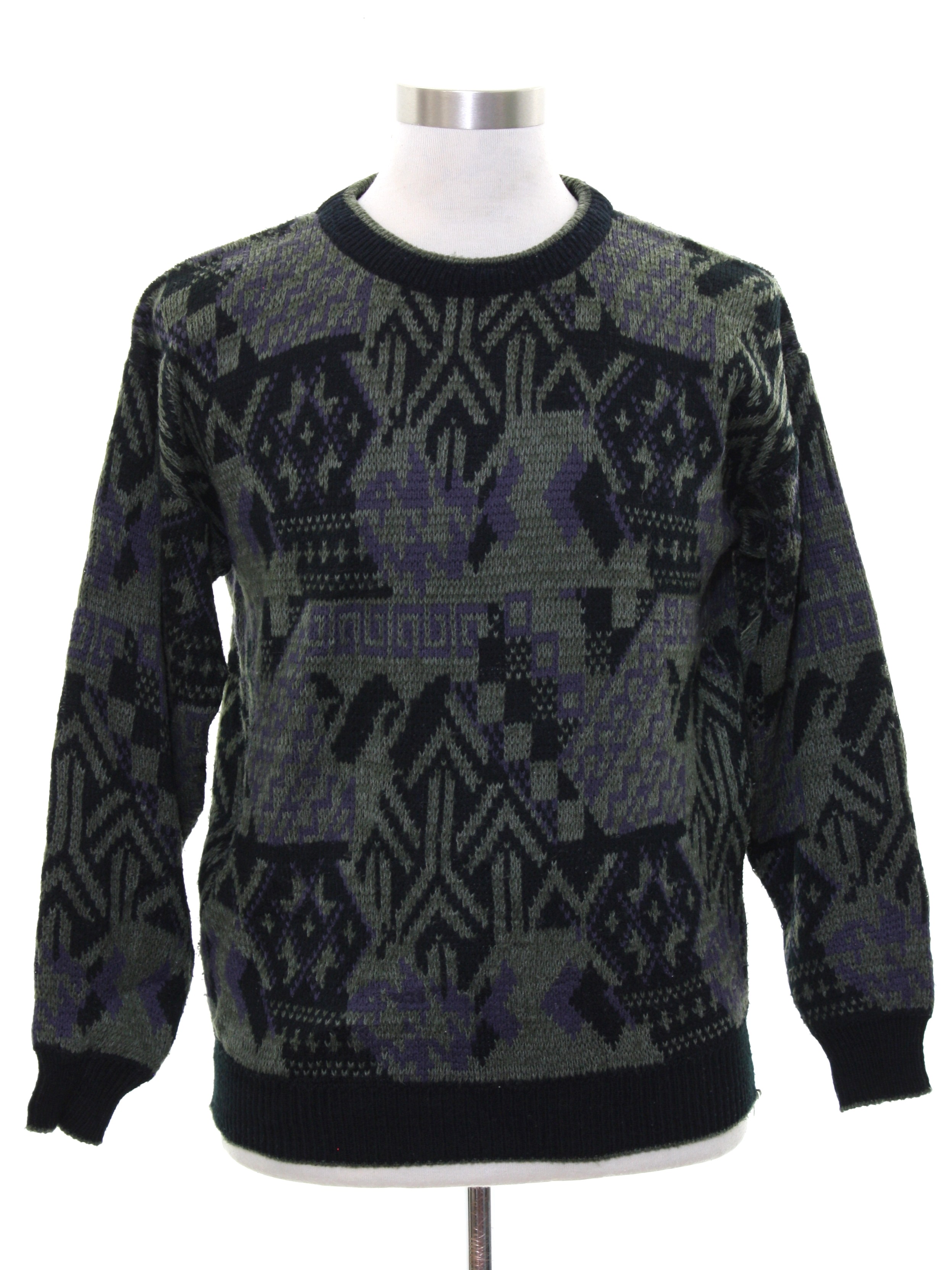 Eighties Atlantic Traders Sweater: 80s -Atlantic Traders- Mens black ...