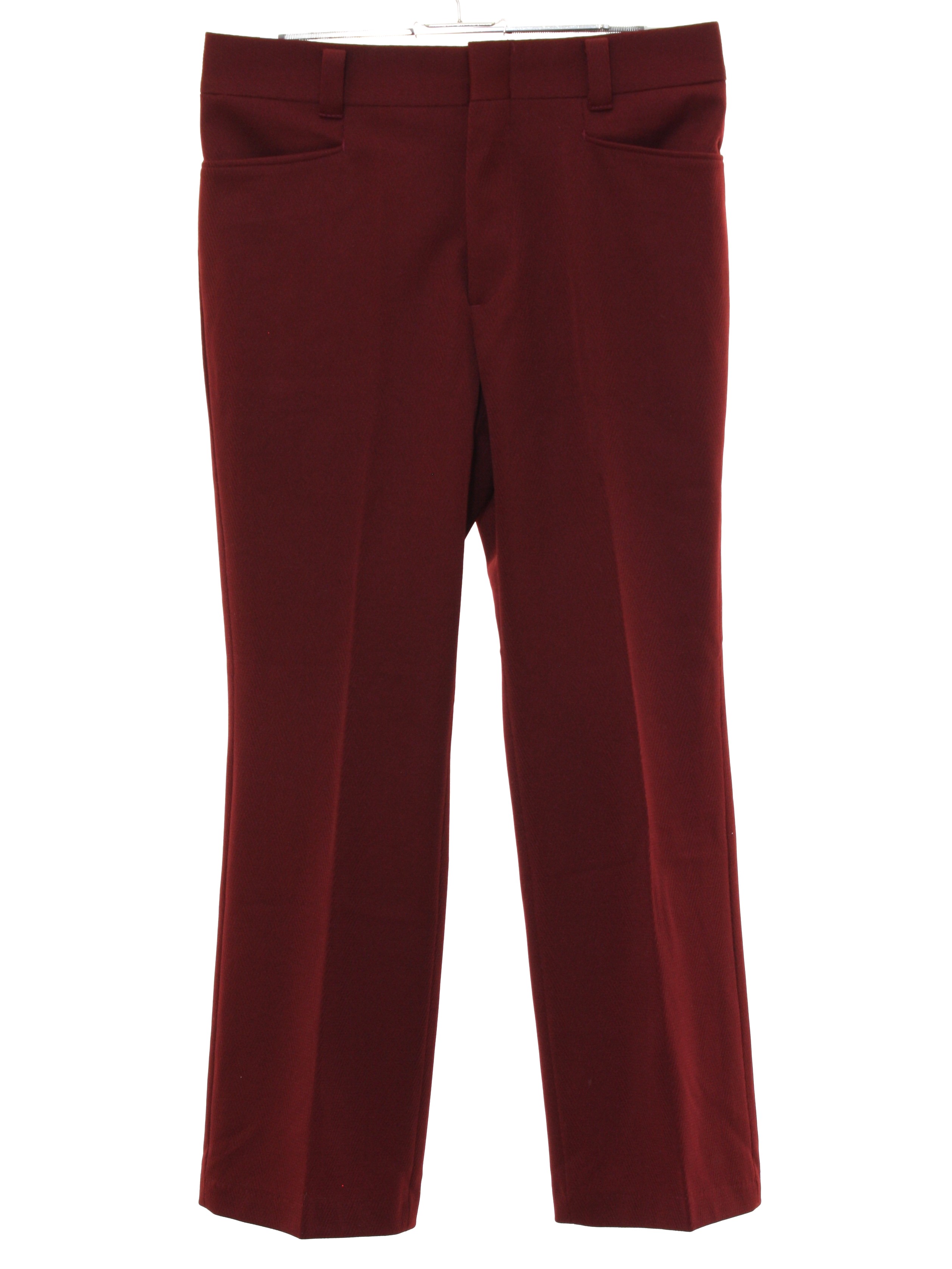 70s Pants (Pantela): 70s -Pantela- Mens wine red, flared, loose leg ...