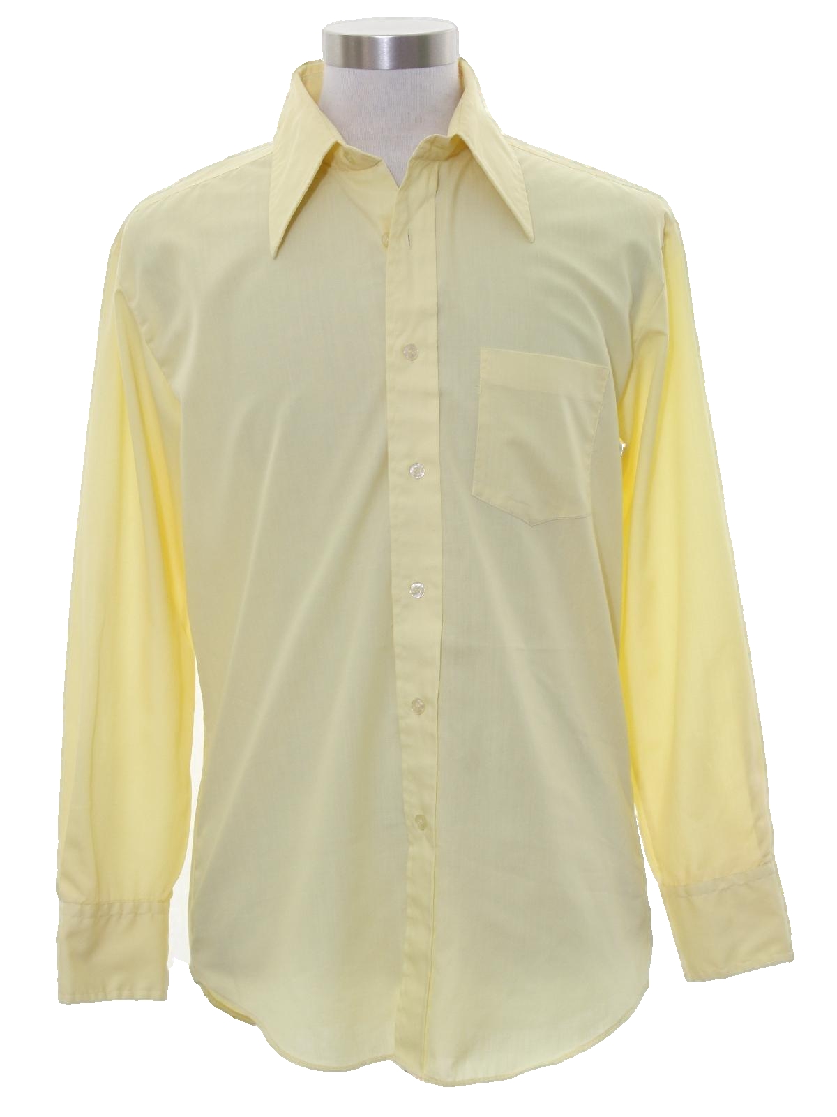 70's Vintage Shirt: 70s -K-Mart- Mens sunny yellow cotton and polyester ...