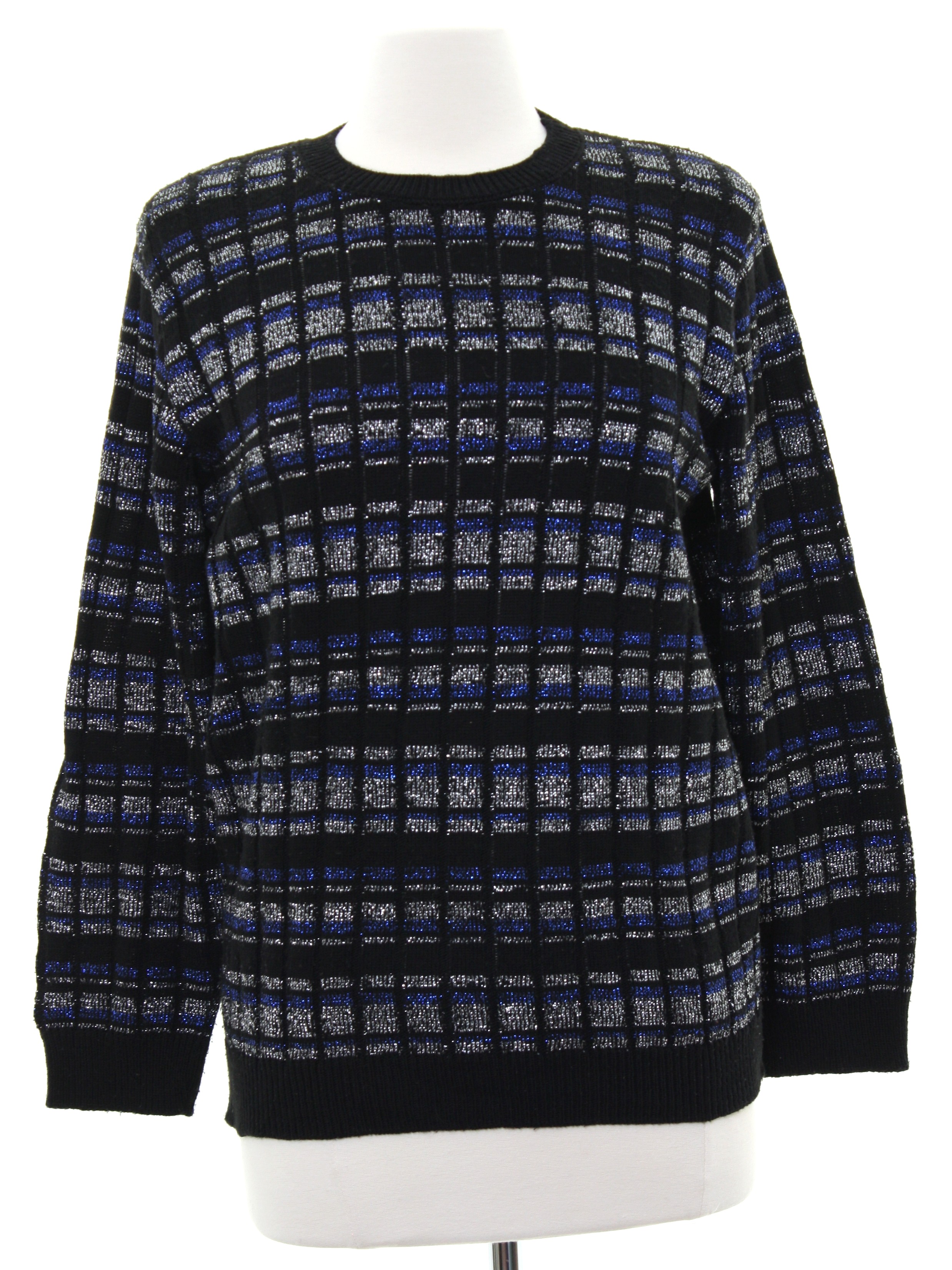 Retro 1980's Sweater (Alfred Dunner) : 80s -Alfred Dunner- Womens black ...