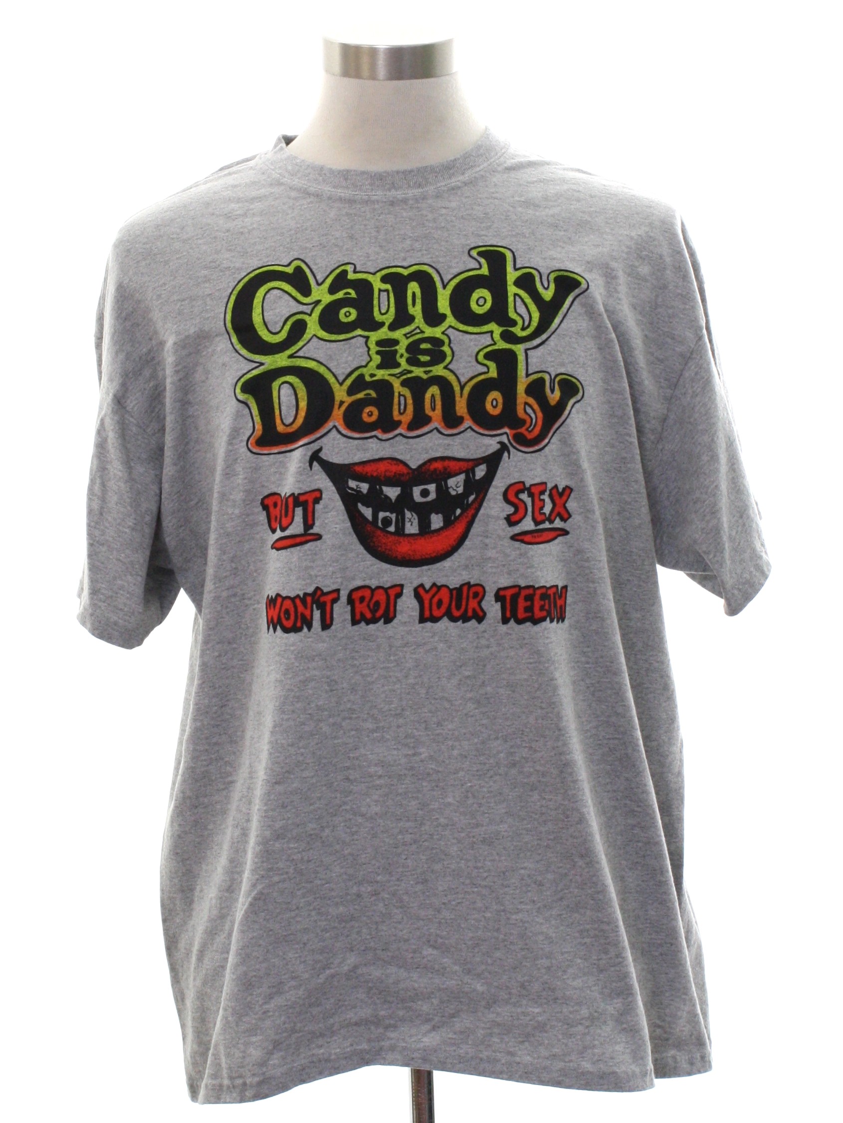 70 S Candy Is Dandy But Sex Wont Rot Your Teeth T Shirt Late 70s Or Early 80s Candy Is Dandy