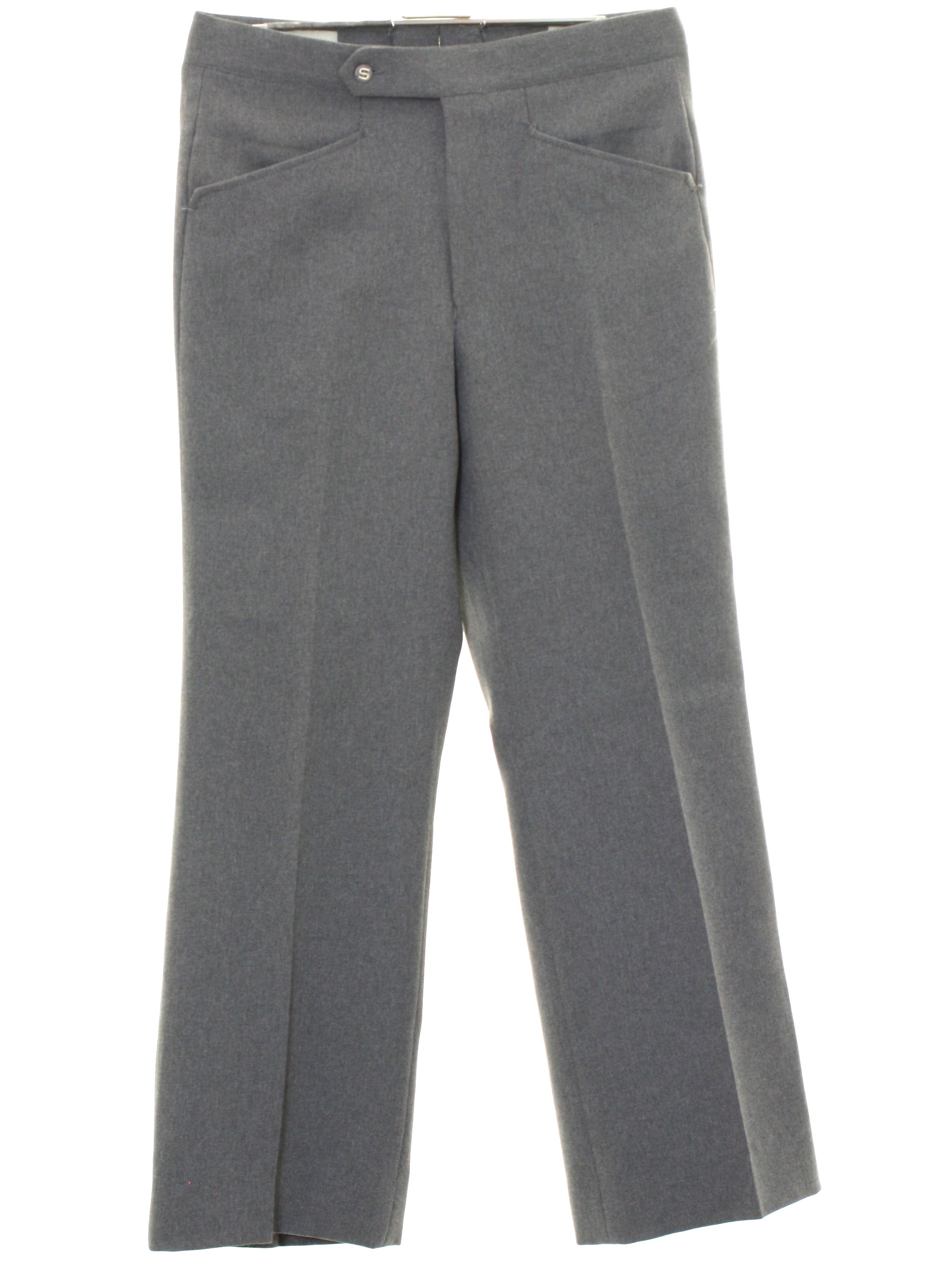 Sansabelt Seventies Vintage Pants: 70s -Sansabelt- Mens gray solid ...