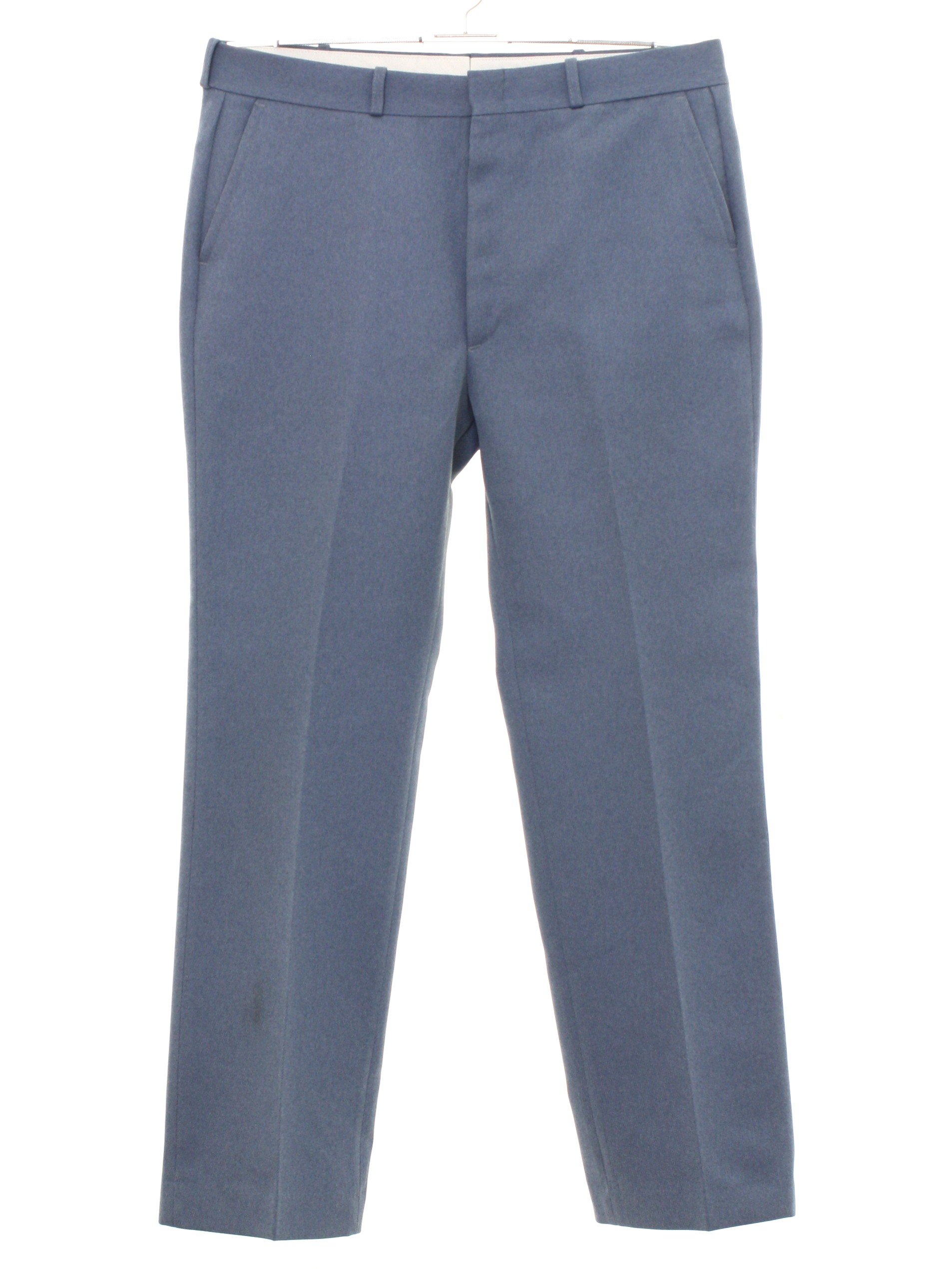 70s Vintage Farah Pants: 70s -Farah- Mens dusty blue solid colored ...