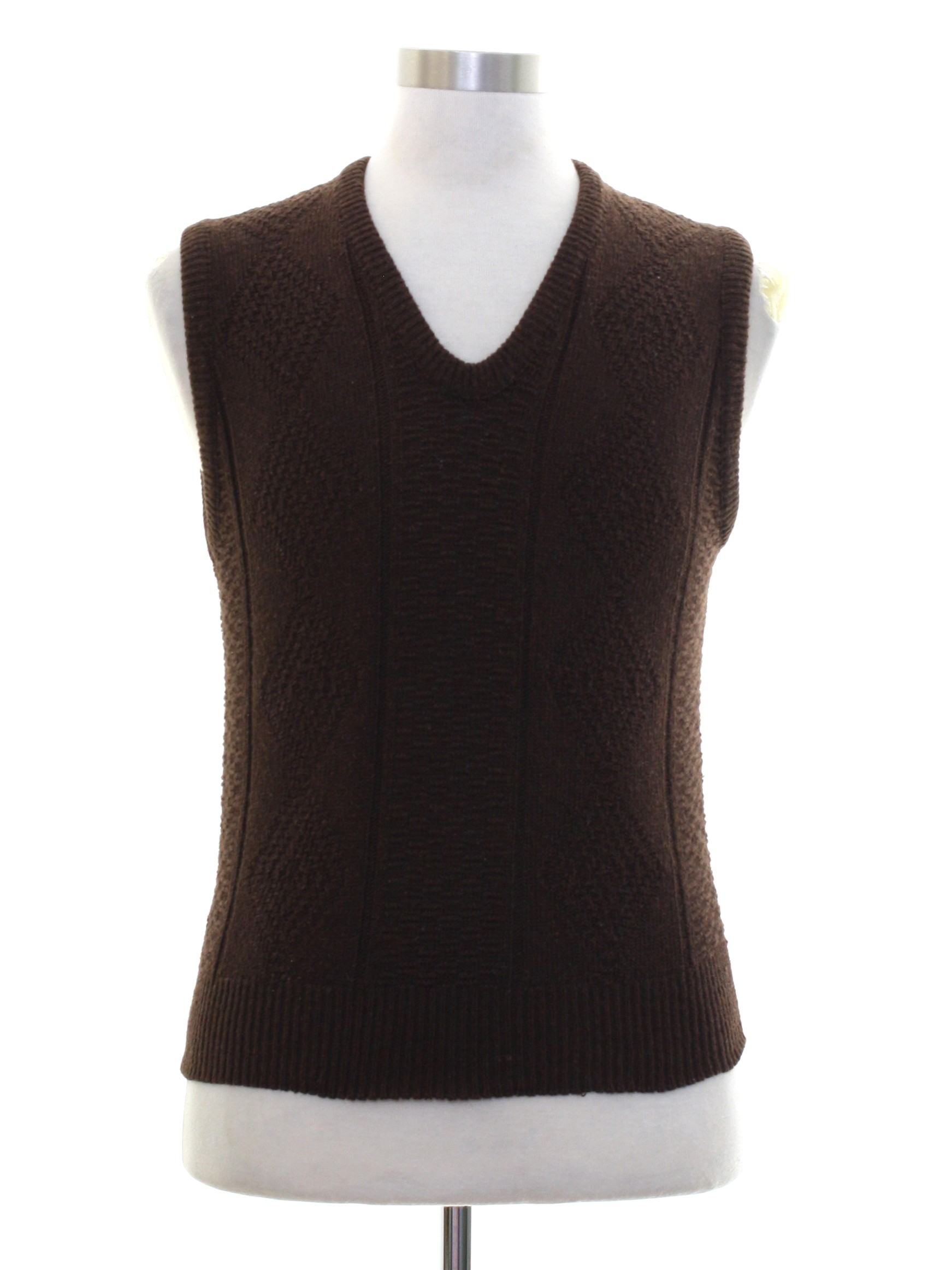 chocolate brown sweater vest