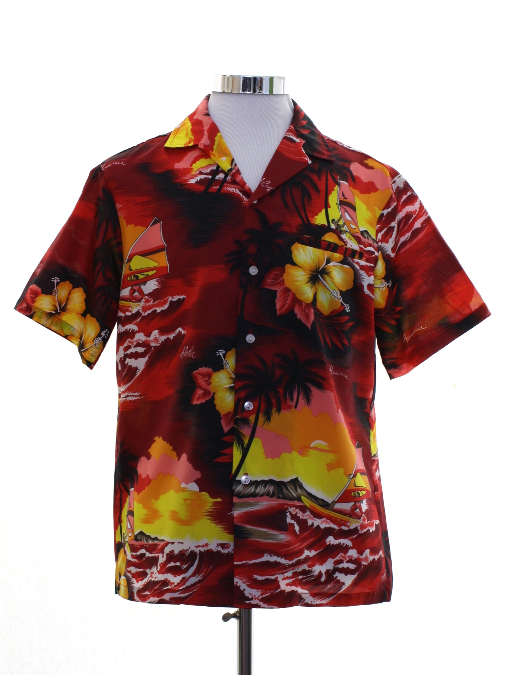 Retro 70's Hawaiian Shirt: Late 70s or Early 80s -Kalena Fashions- Mens ...