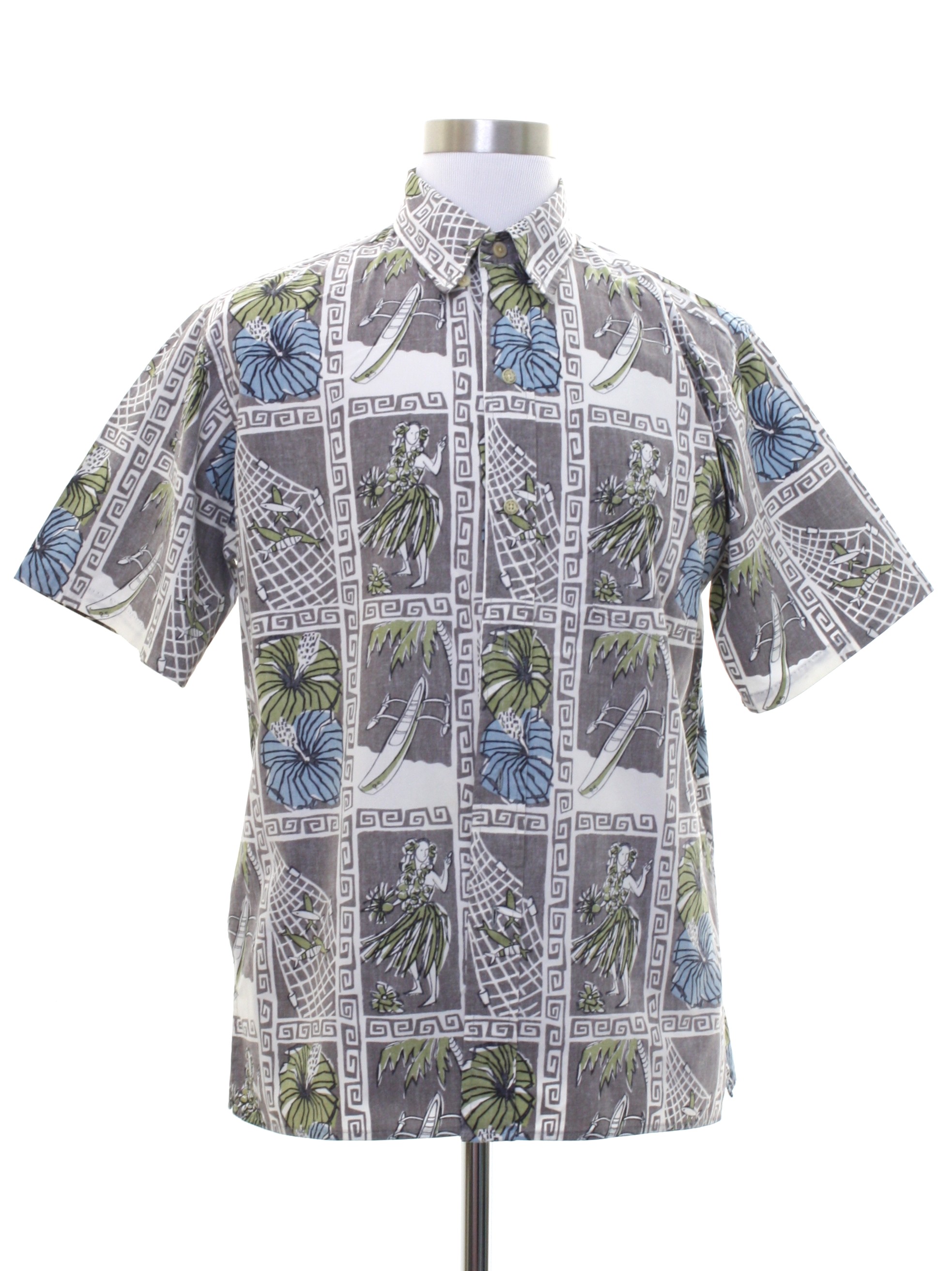 Eighties Hawaiian Shirt: 80s -Reyn Spooner Hawaiian Tradtionals- Mens ...