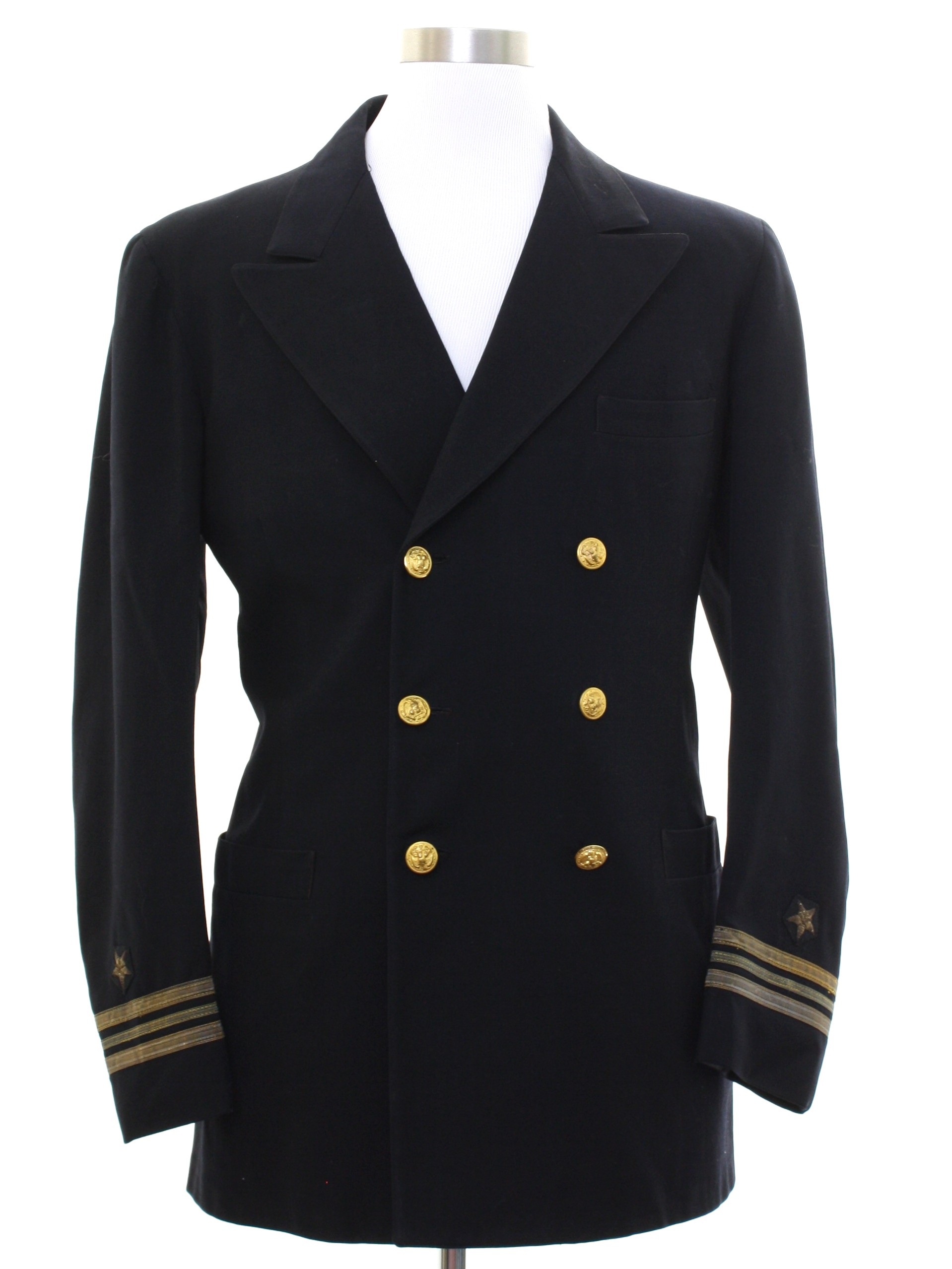 Vintage 1960's Jacket: Late 60s or Early 70s -U S Navy Uniform