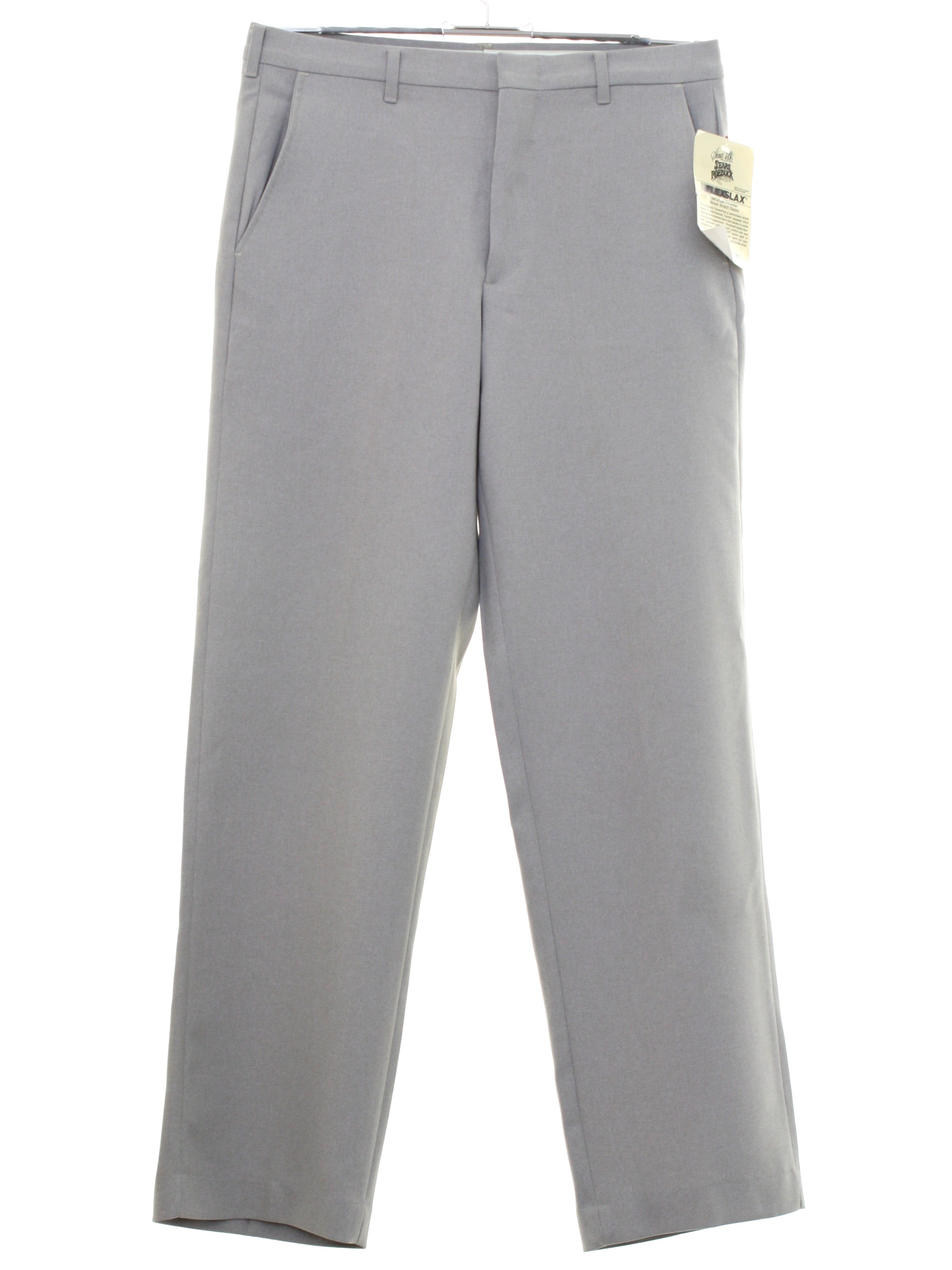 Retro Eighties Pants: Early 80s -Sears Roebuck and Co.- Mens gray solid ...
