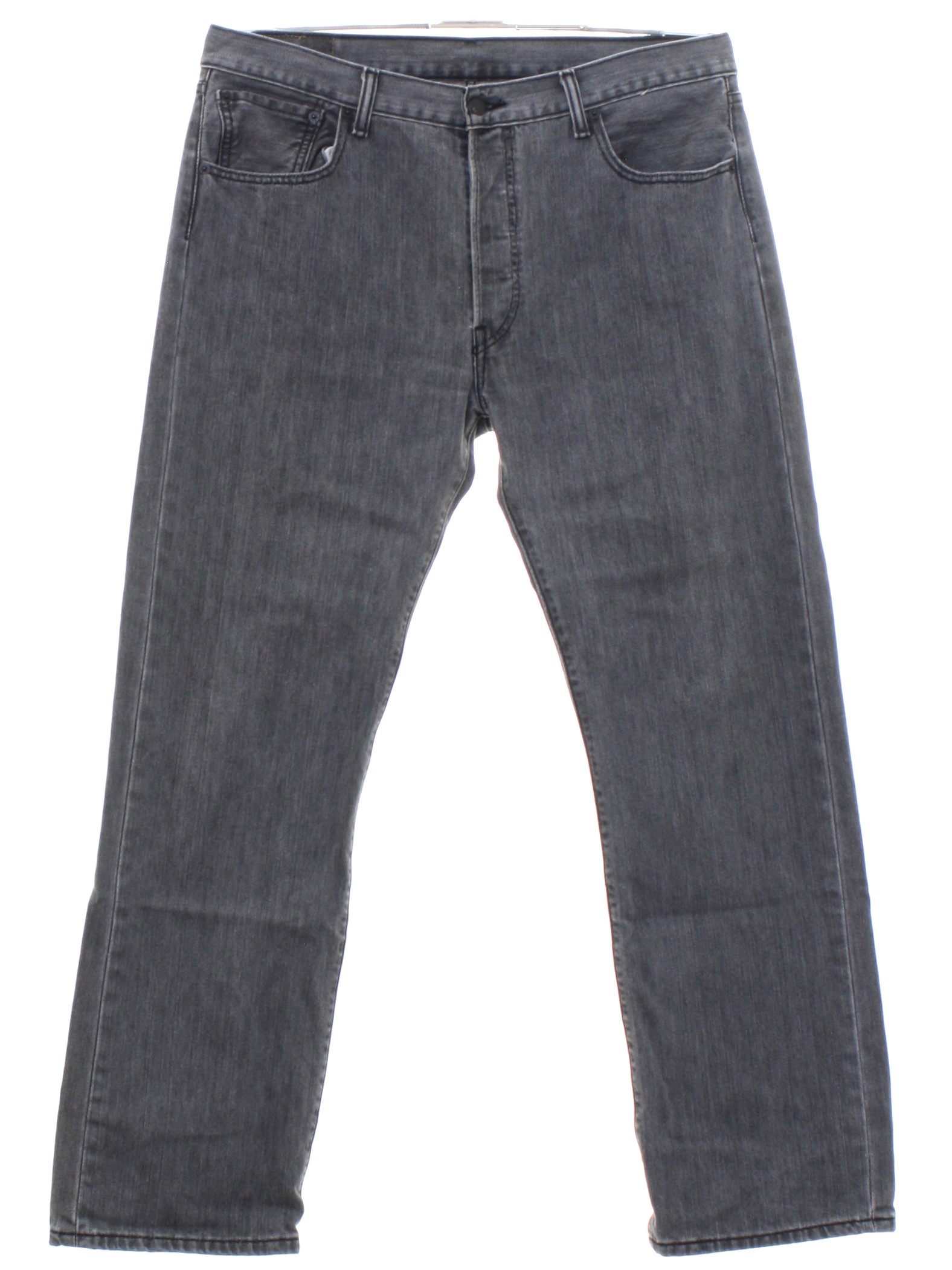 Vintage 1990's Pants: 90s -Levis- Mens faded black cotton denim button ...