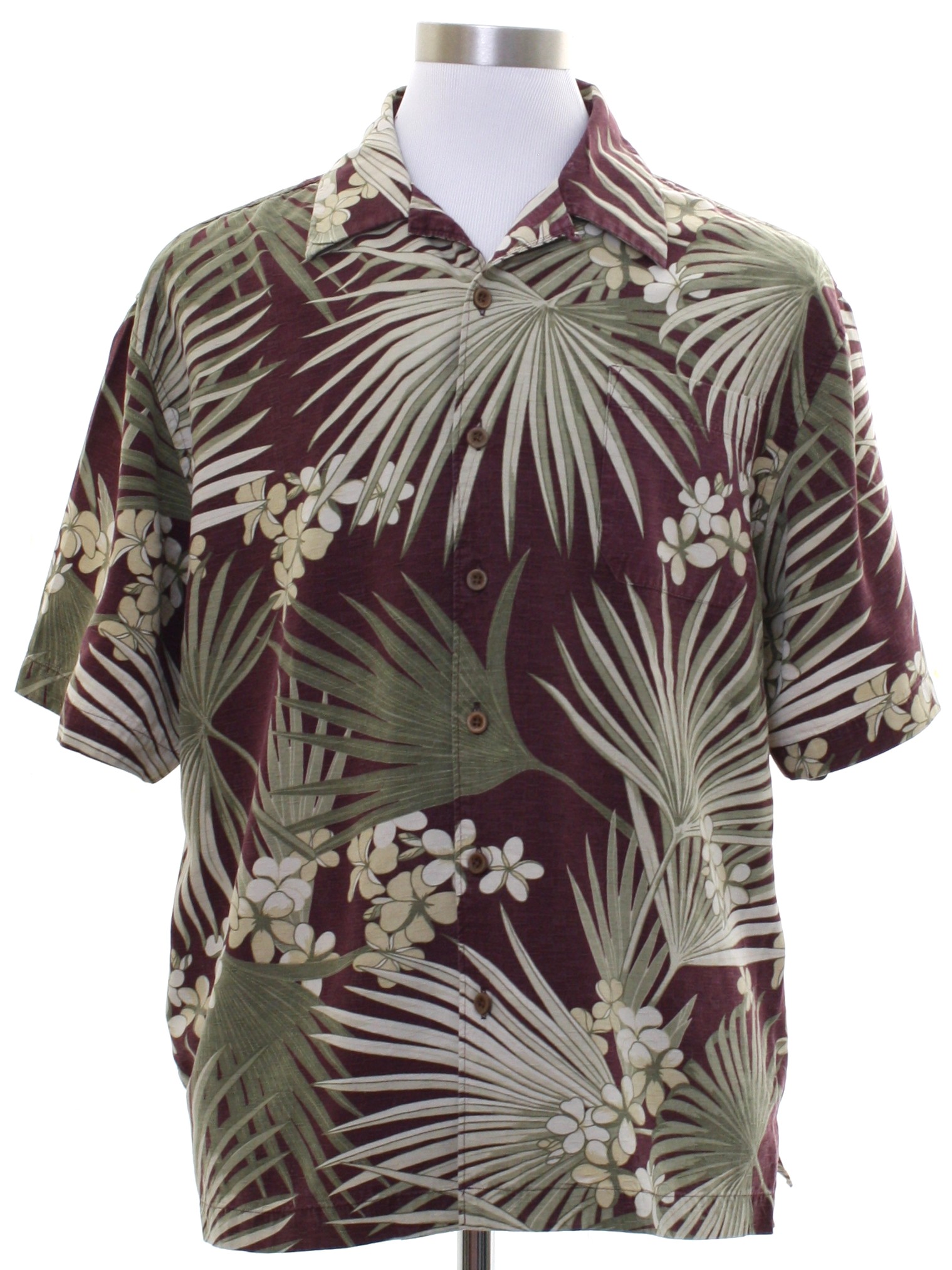 Jamaica Jaxx 80's Vintage Hawaiian Shirt: 90s -Jamaica Jaxx- Mens plum ...
