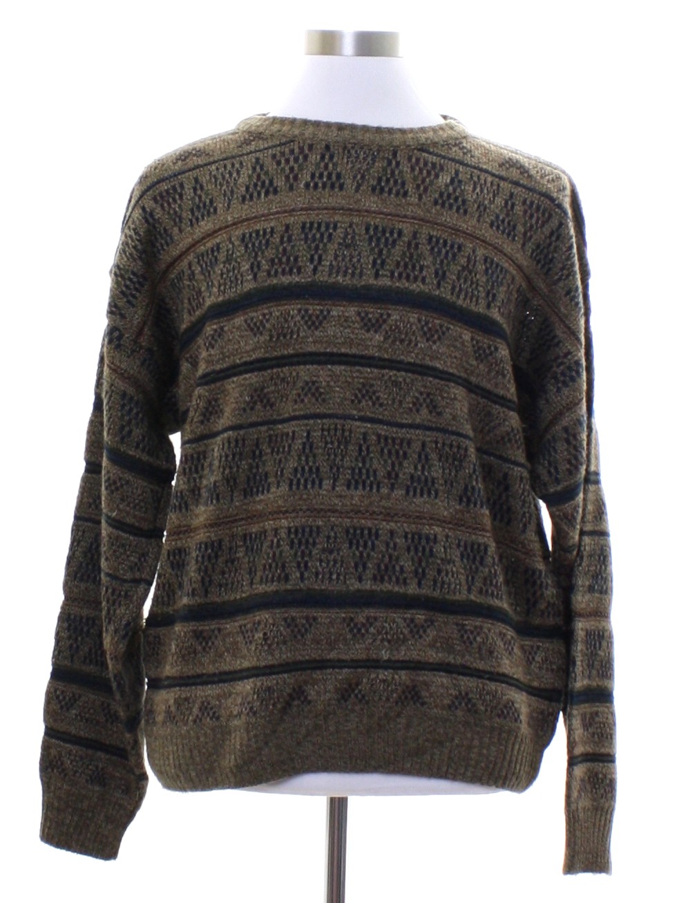 brown graphic sweater