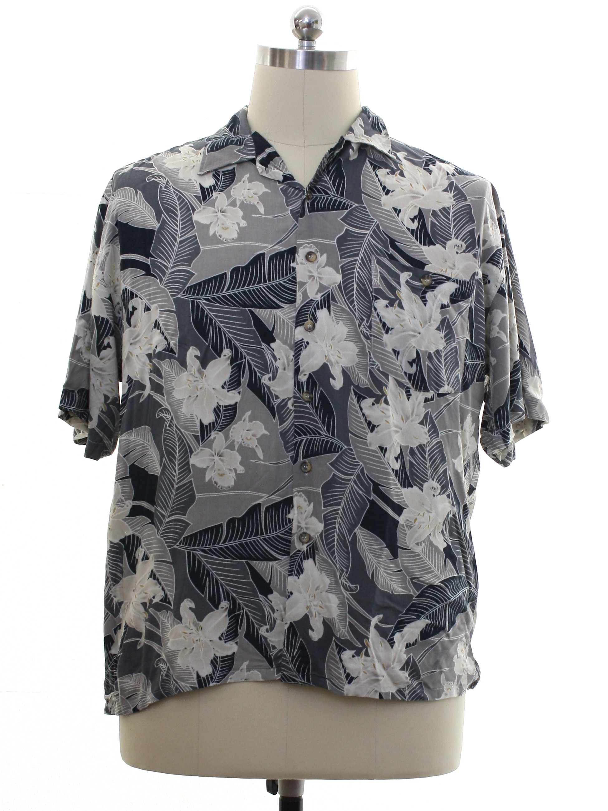 1980's Retro Hawaiian Shirt: Late 80s or early 90s -Damante- Mens ...