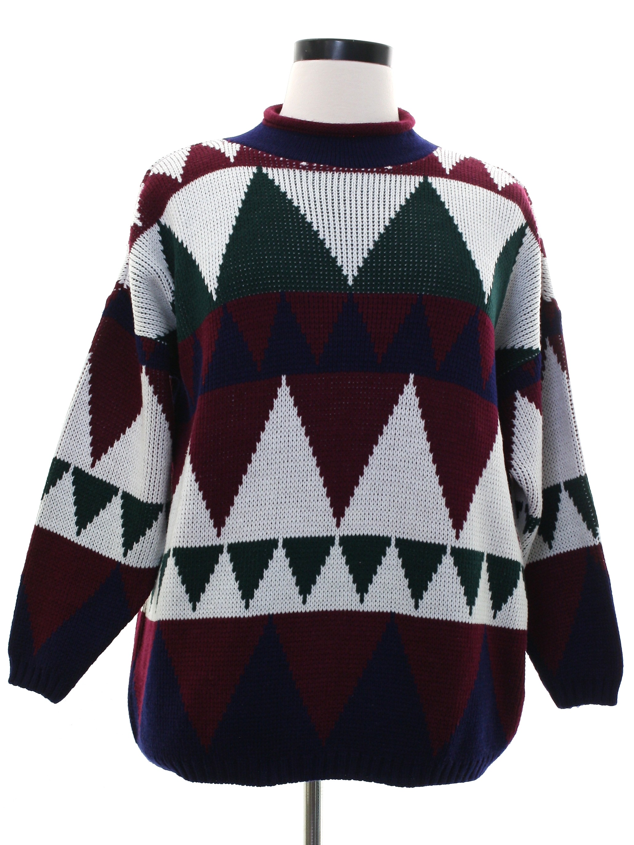 80s Sweater (Cut 4 U): 80s -Cut 4 U- Womens cream background acrylic ...