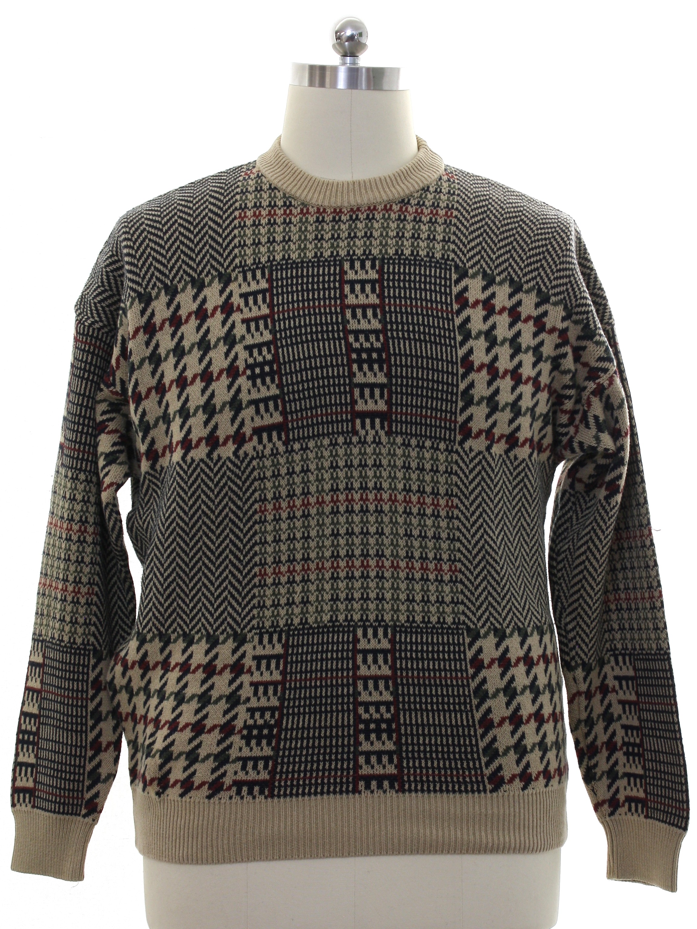 1990's Sweater (Woods and Gray): Late 90s -Woods and Gray- Mens tan ...