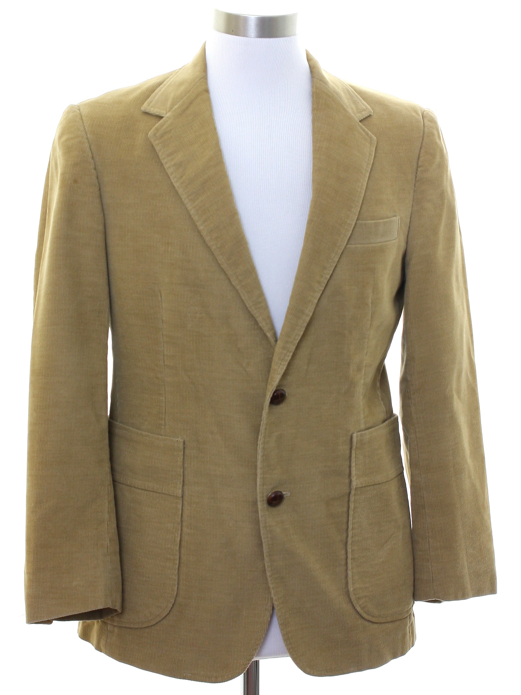 Retro 70's Jacket: 70s -Haggar- Mens tan pinwale cotton corduroy blazer ...
