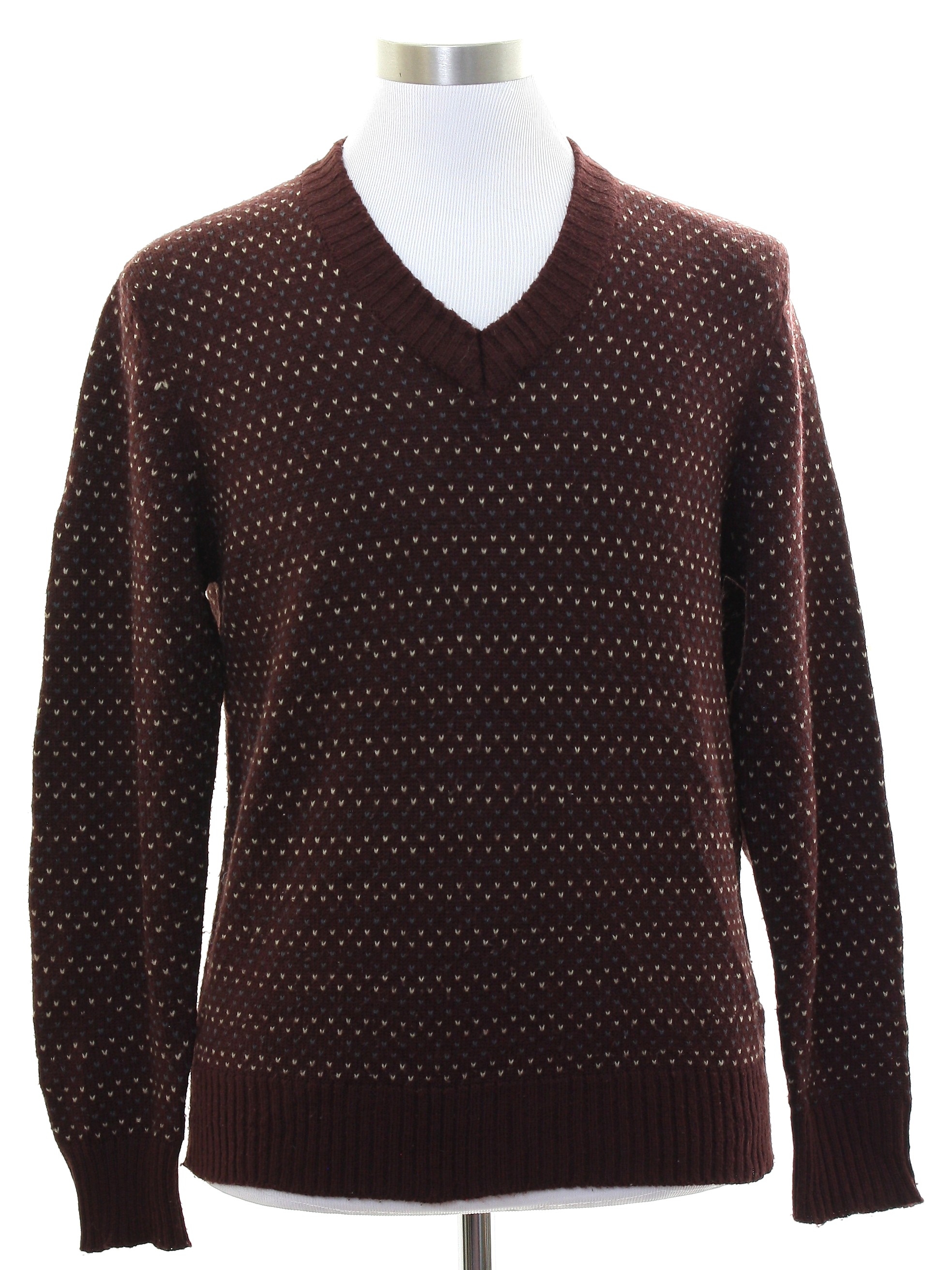 1980's Retro Sweater: Early 80s -YoungBloods- Mens maroon background ...