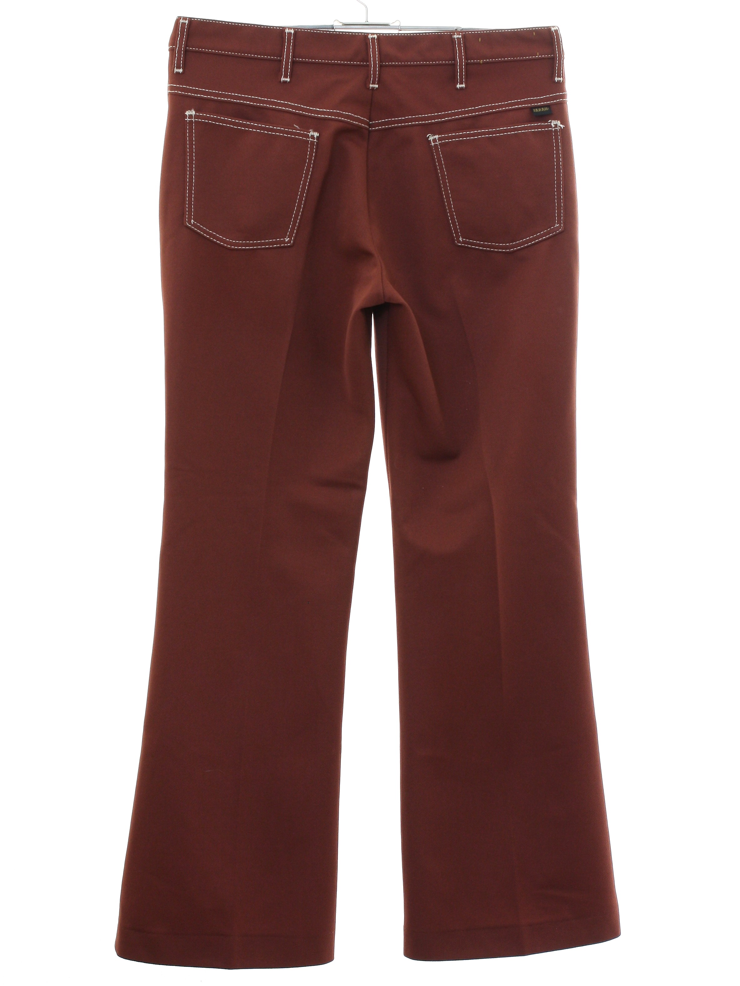 Farah 70's Vintage Flared Pants / Flares: 70s -Farah- Mens rusty brown ...