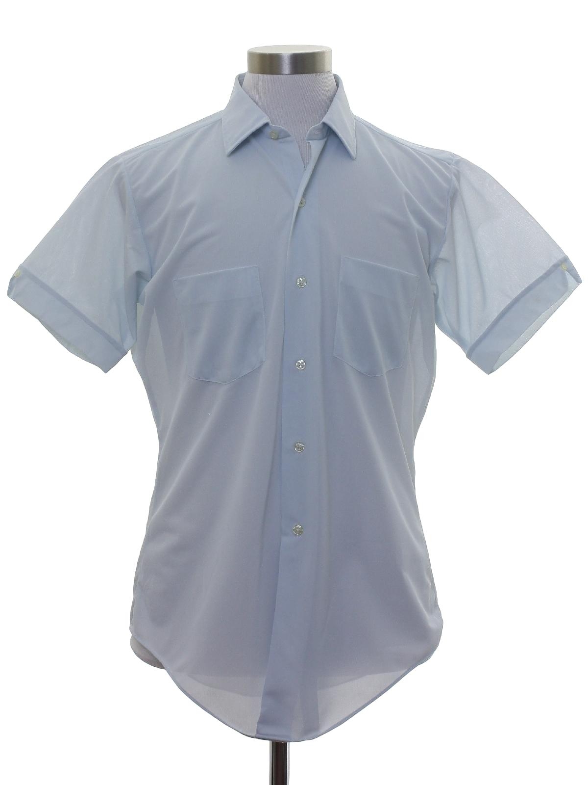 Tricolene 60's Vintage Shirt: 60s -Tricolene- Mens powder blue ...
