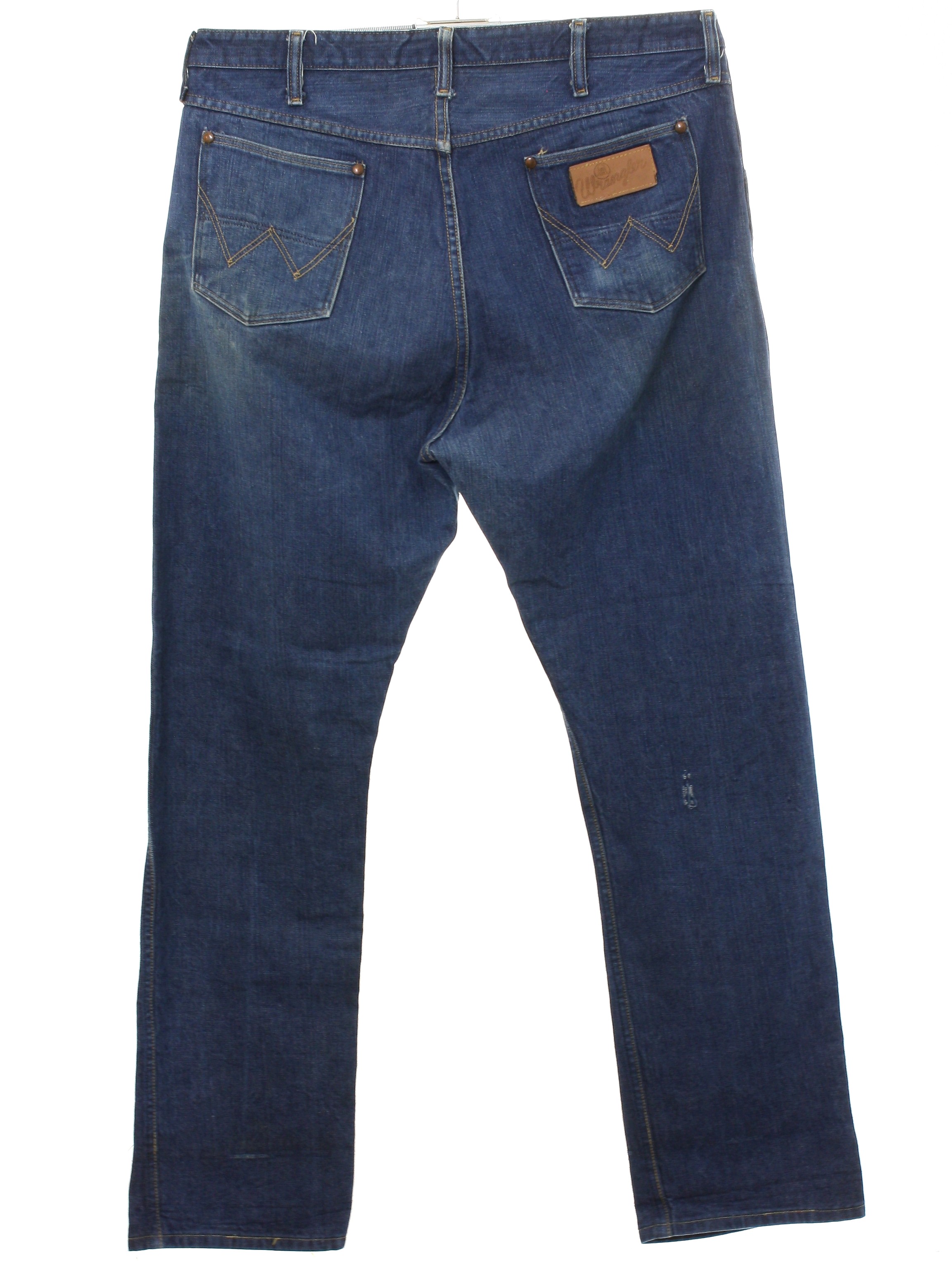 Vintage 1960's Pants: 60s -Wrangler Blue Bell- Mens faded ndigo blue ...