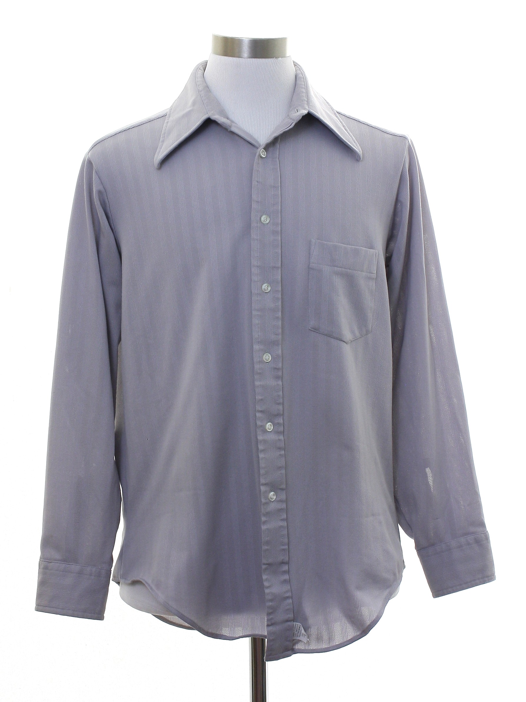 Vintage Di Lorenzo 70's Knit Shirt: 70s -Di Lorenzo- Mens grey ...