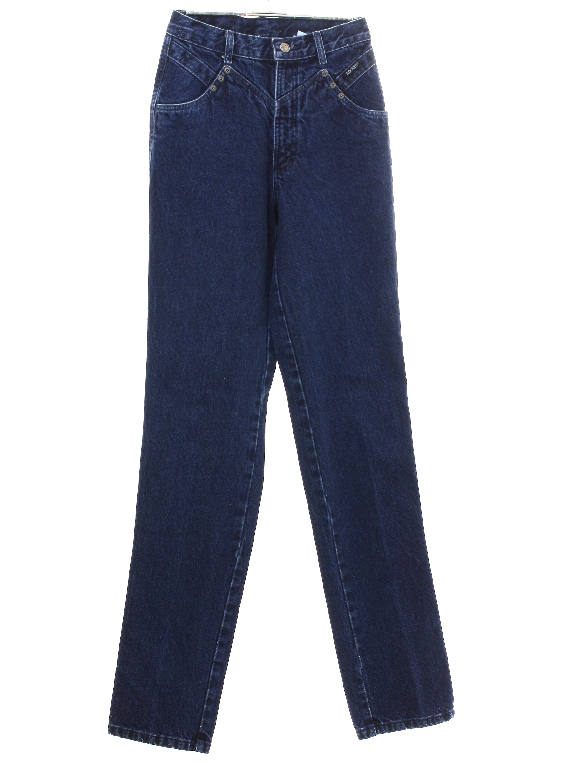 1980's Pants (Rockies): 80s -Rockies- Womens dark blue cotton denim ...