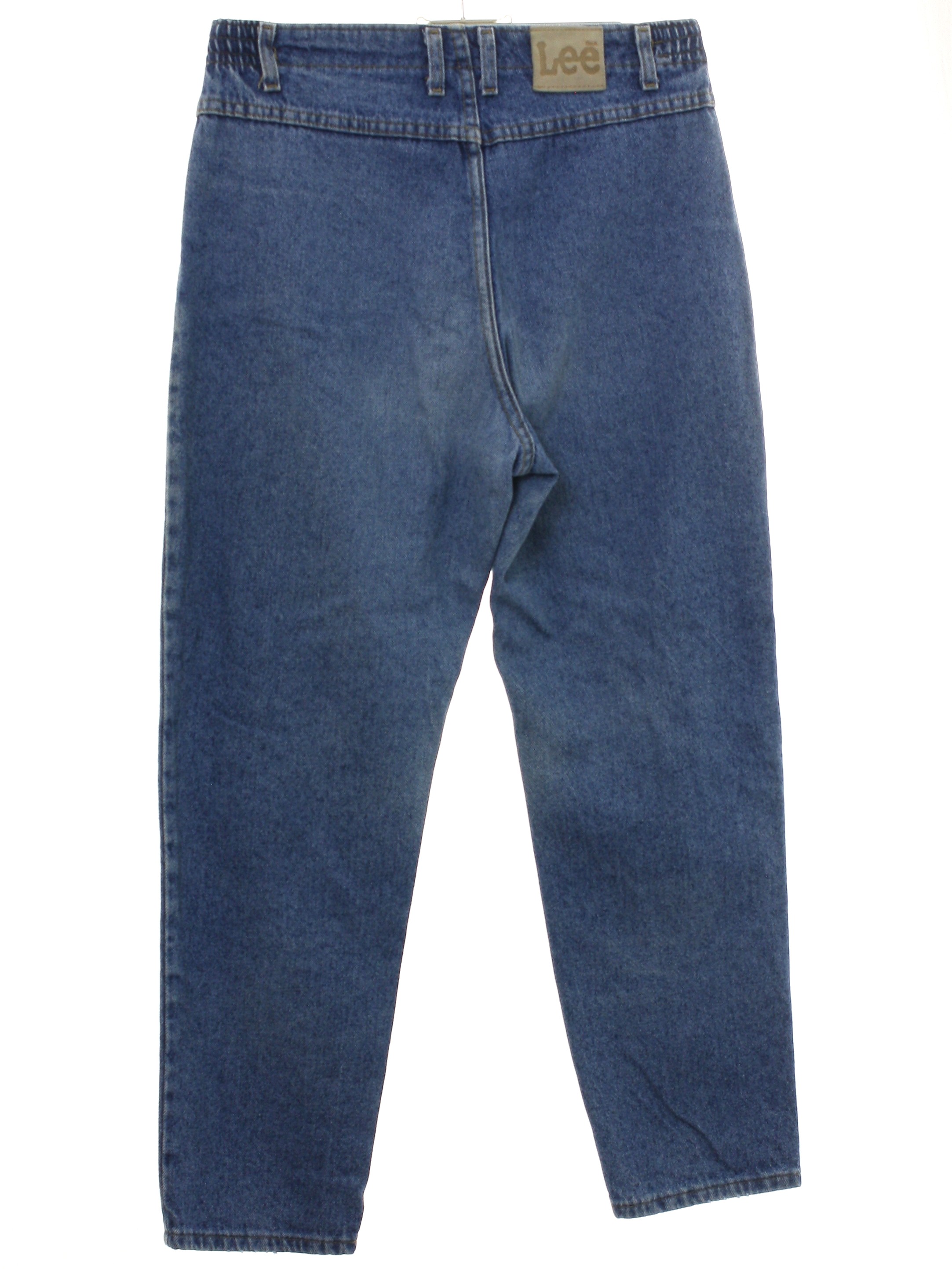 90s Retro Pants: 90s -Lee- Womens grunge faded and worn medium blue ...