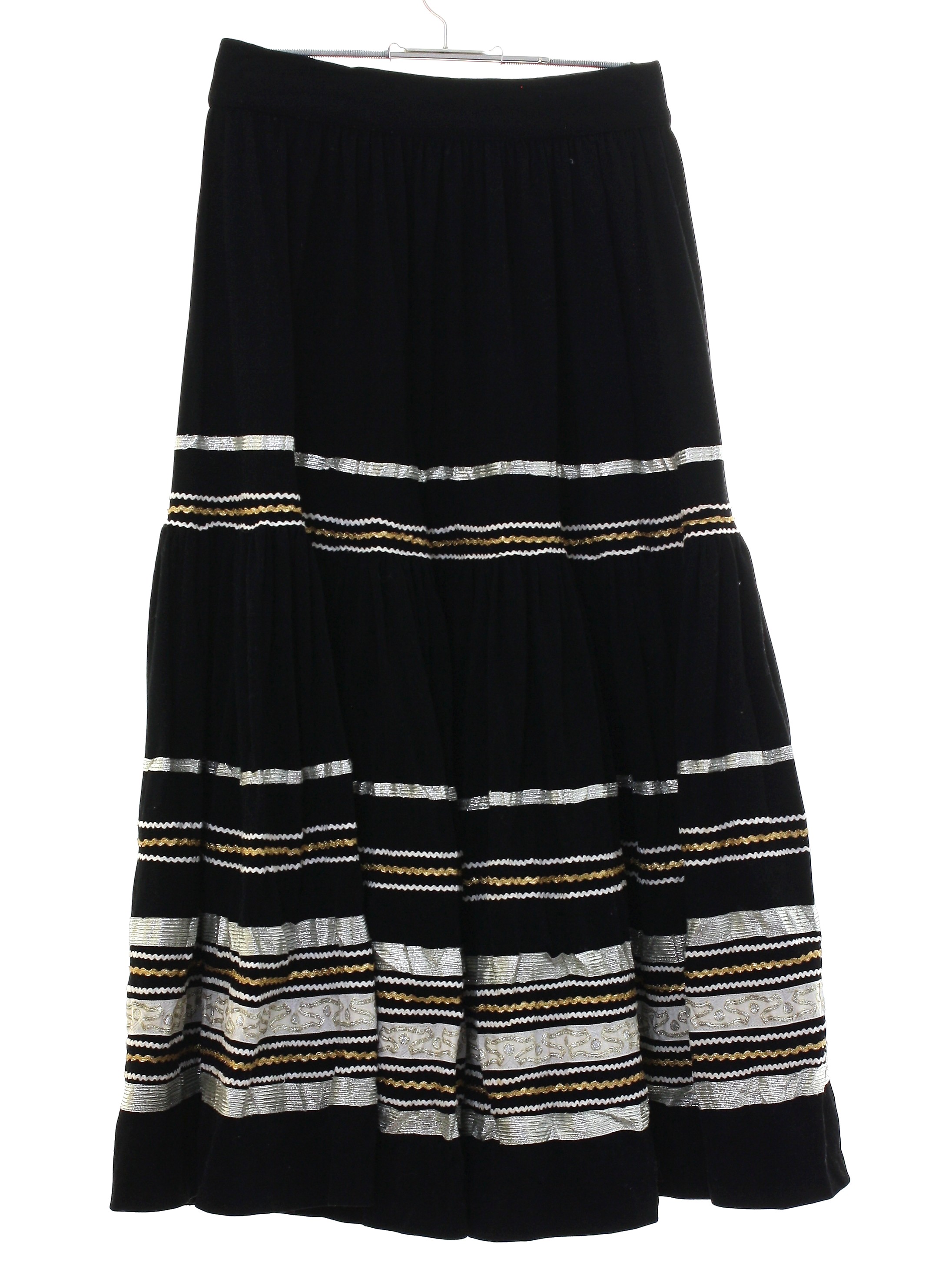 Home Sewn 1960s Vintage Skirt: Late 60s -Home Sewn- Womens black ...