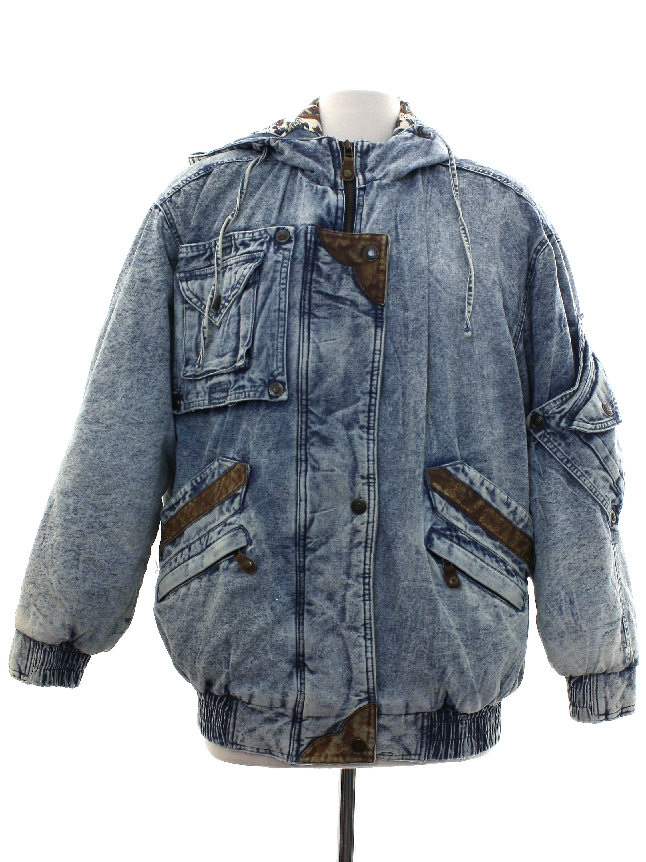 80s style denim jacket