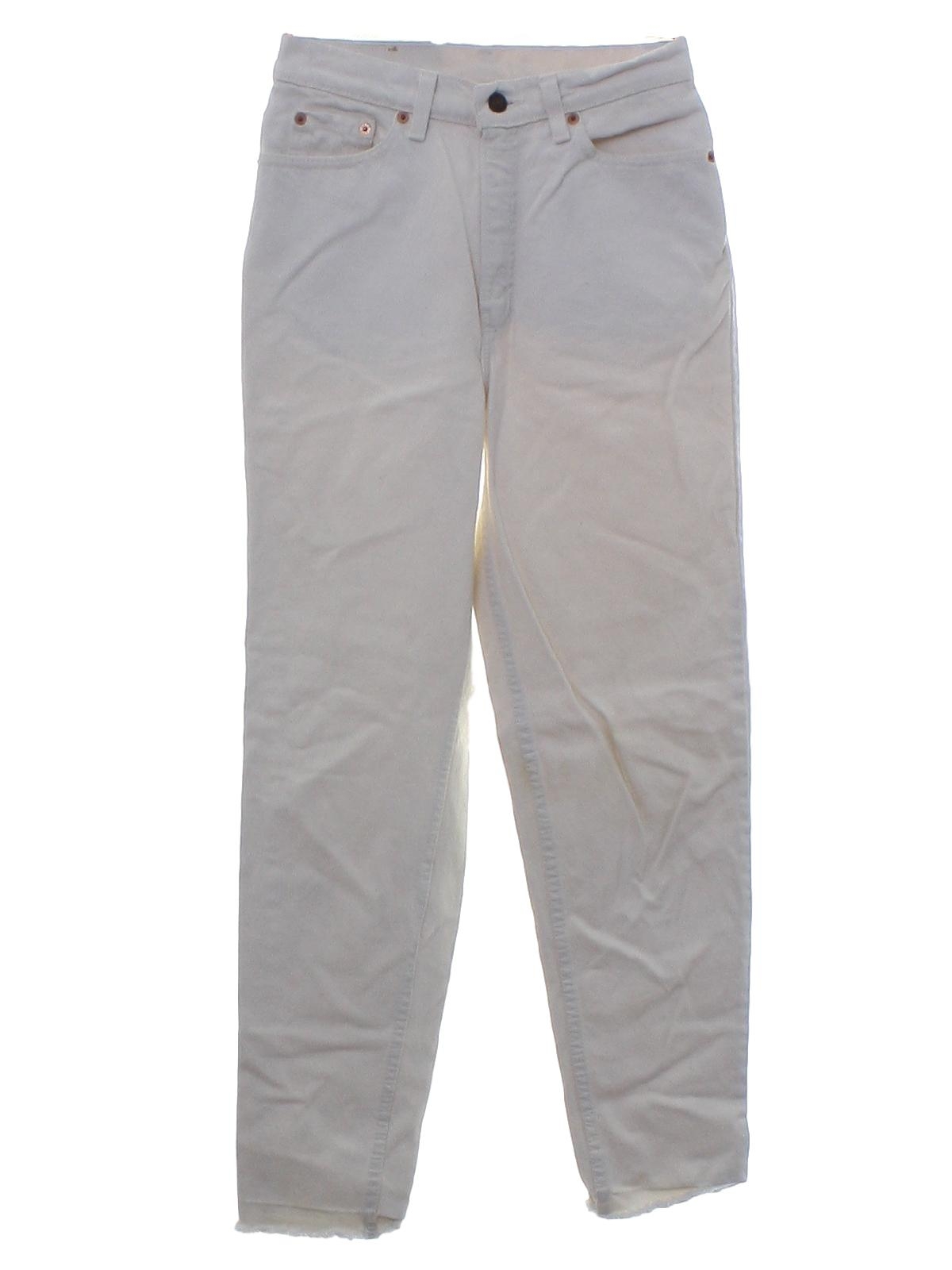 1990s Vintage Pants: 90s -Levis 512- Womens worn and yellowed cream ...