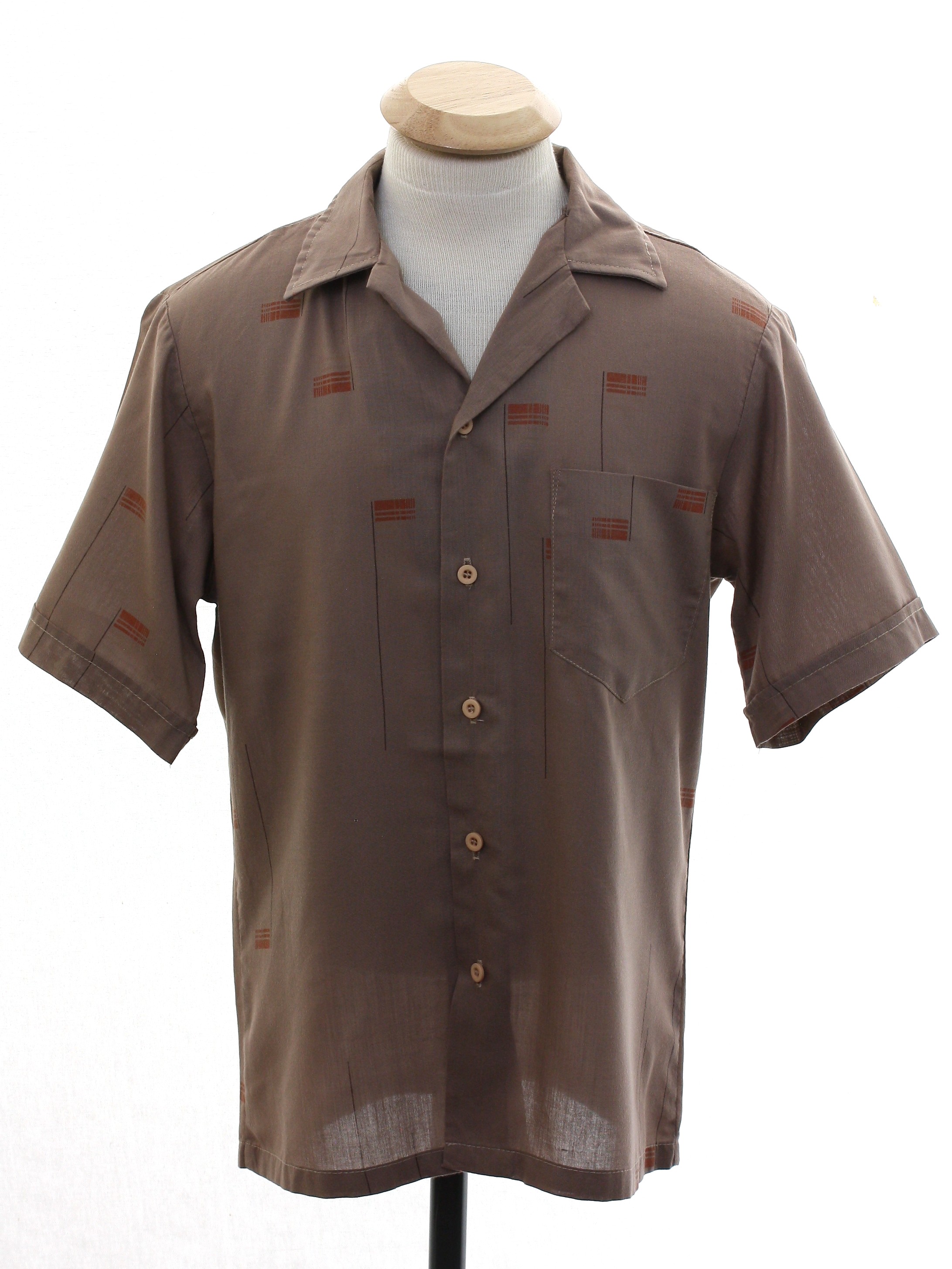 Vintage Del Mar Sixties Shirt: 60s -Del Mar- Mens or Boys mocha brown ...