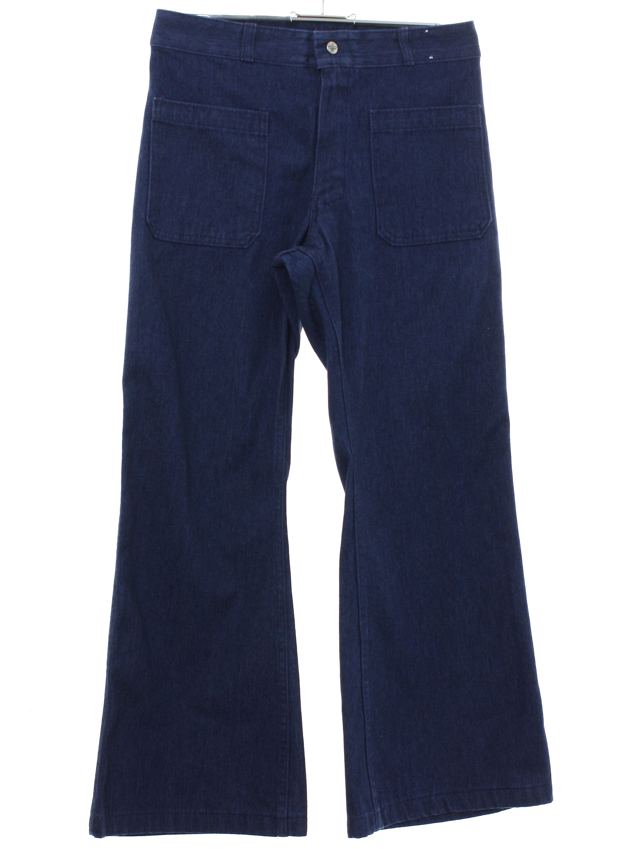 1970s Seafarer Bellbottom Pants: 70s style -Seafarer- Unisex dark blue ...