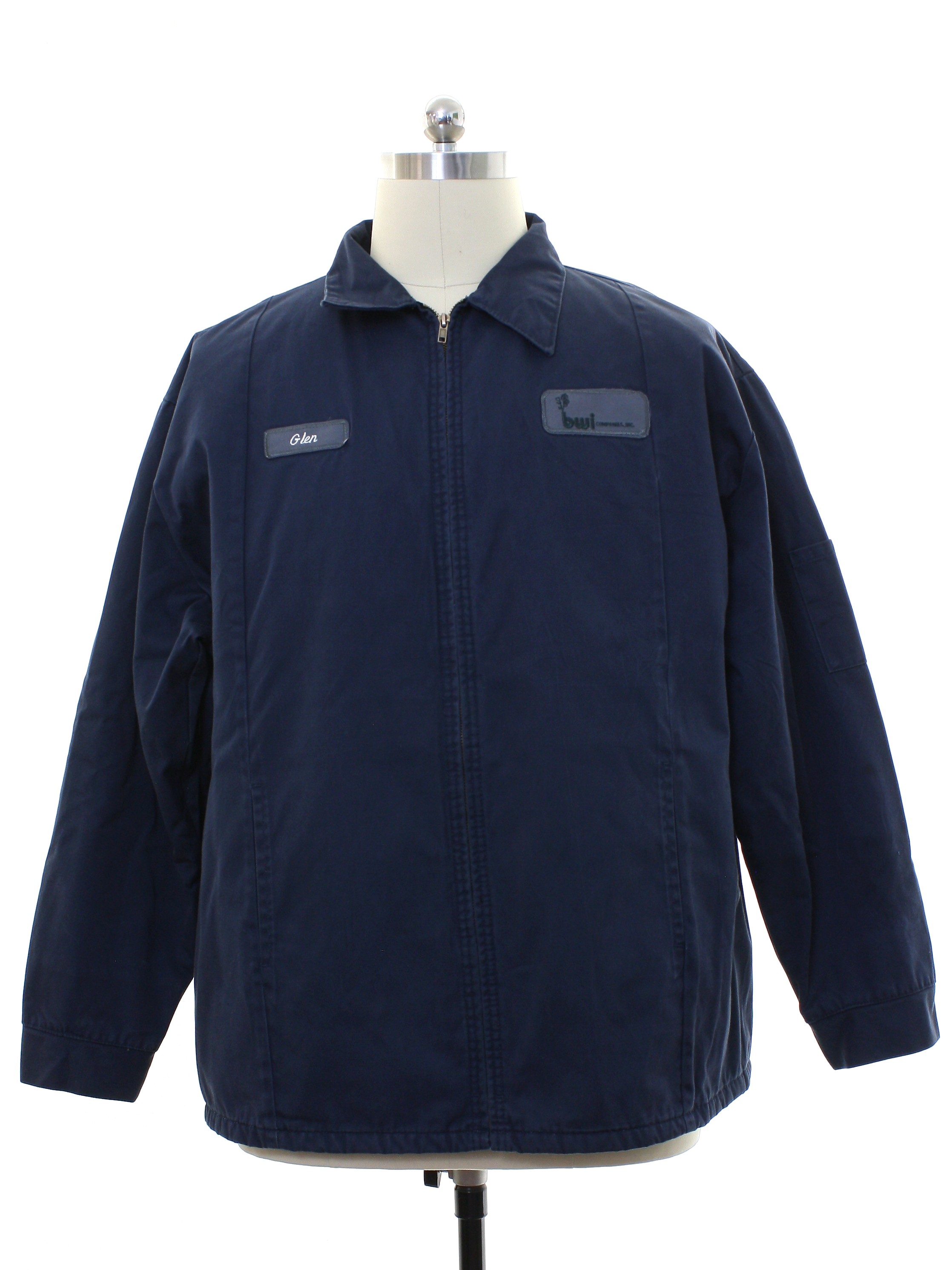 90's Aramark Jacket: 90s or newer -Aramark- Mens tall fit midnight blue ...