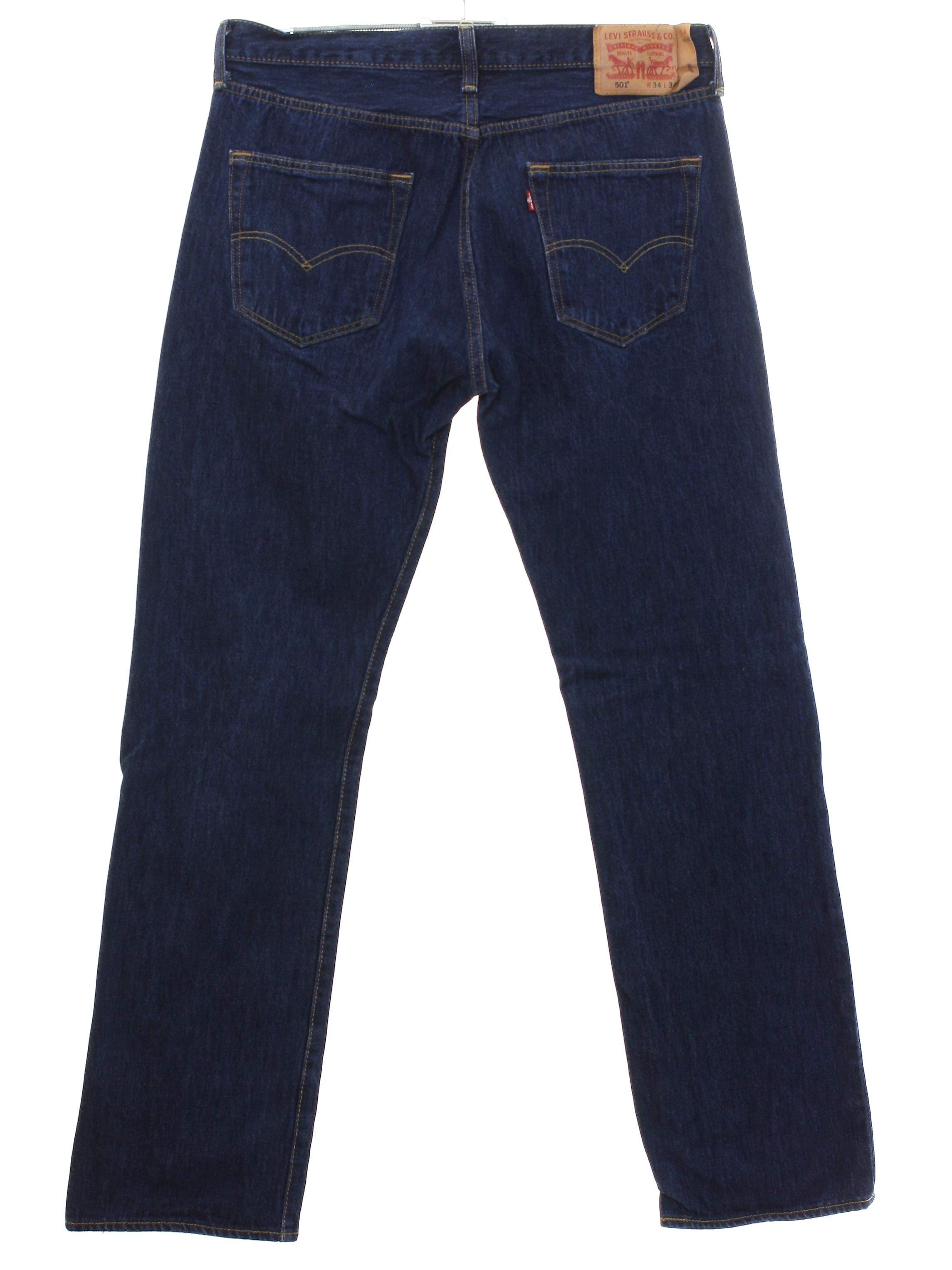 Pants: 90s -Levis 501- Mensdark blue cotton denim denim jeans pants ...