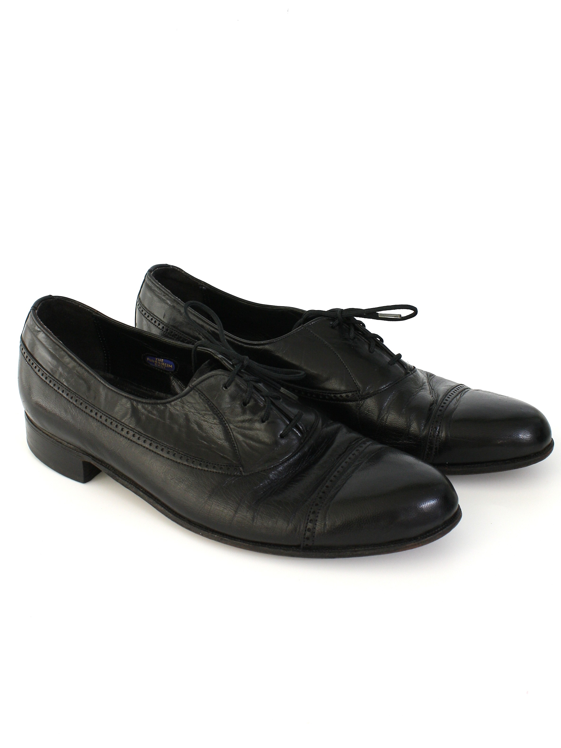 90s Vintage Florsheim Shoes: 90s -Florsheim- Mens black smooth