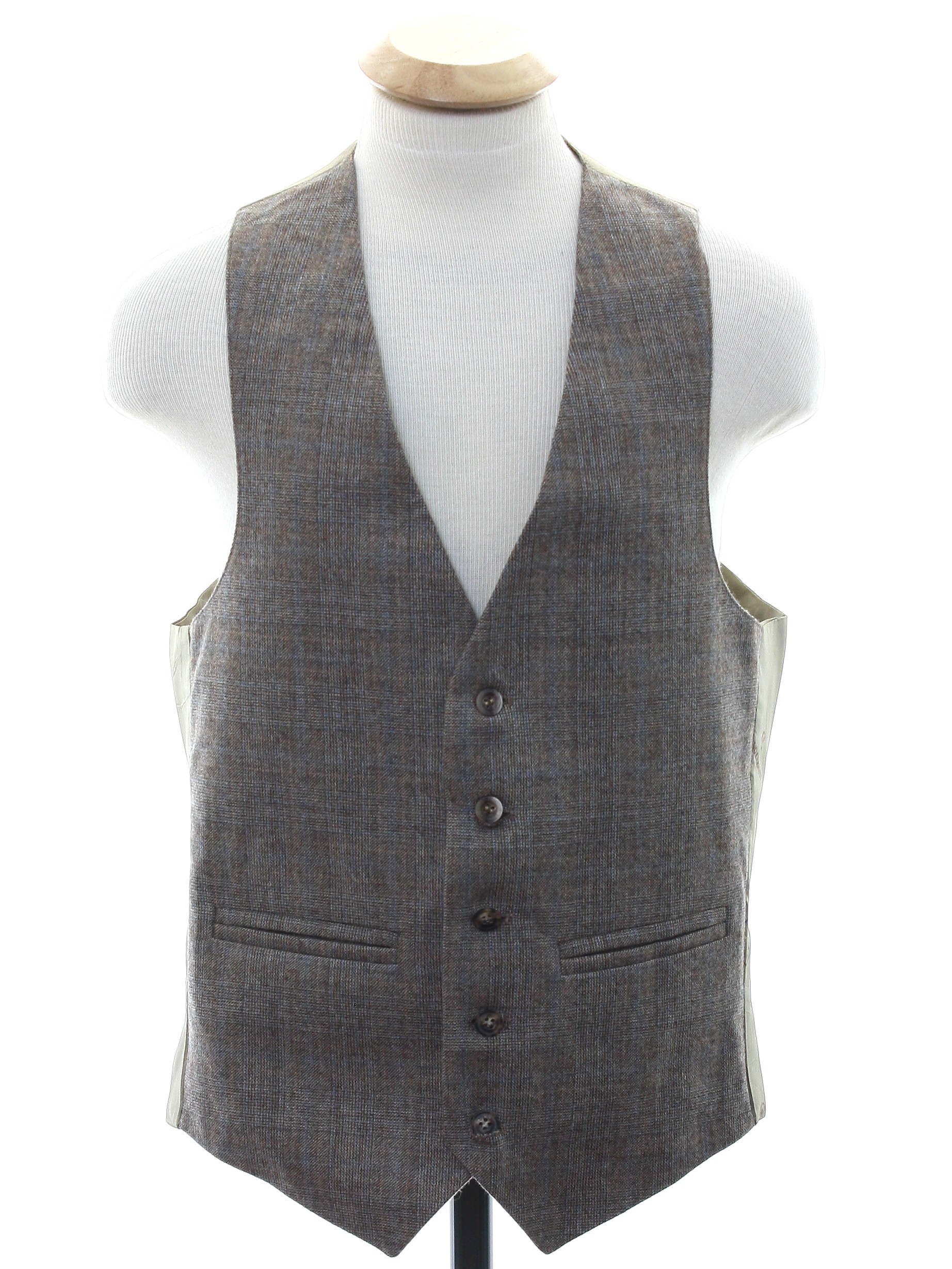 1980's Vest (Nino Cerruti): 80s -Nino Cerruti- Mens beige background ...