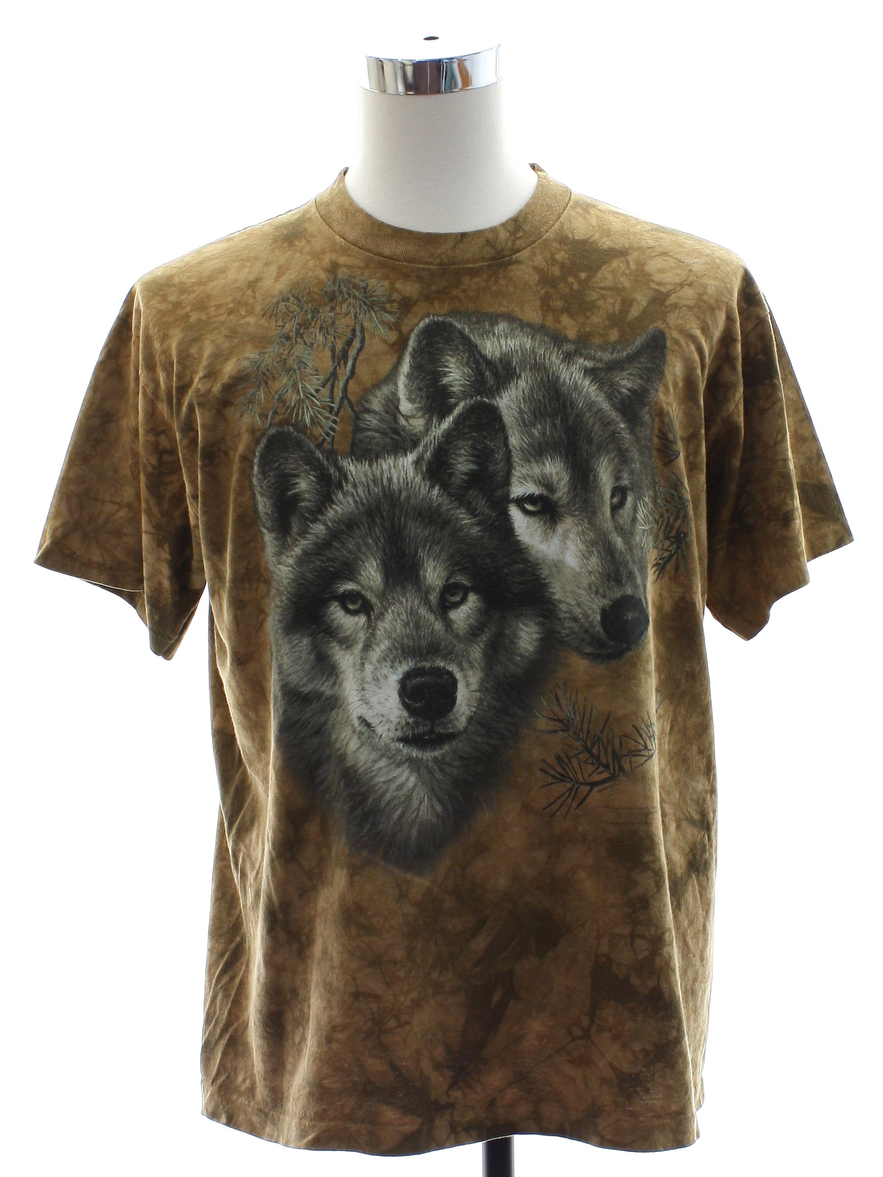 T Shirt: 90s -Liquid Blue- Mens mottled shades of brown background ...