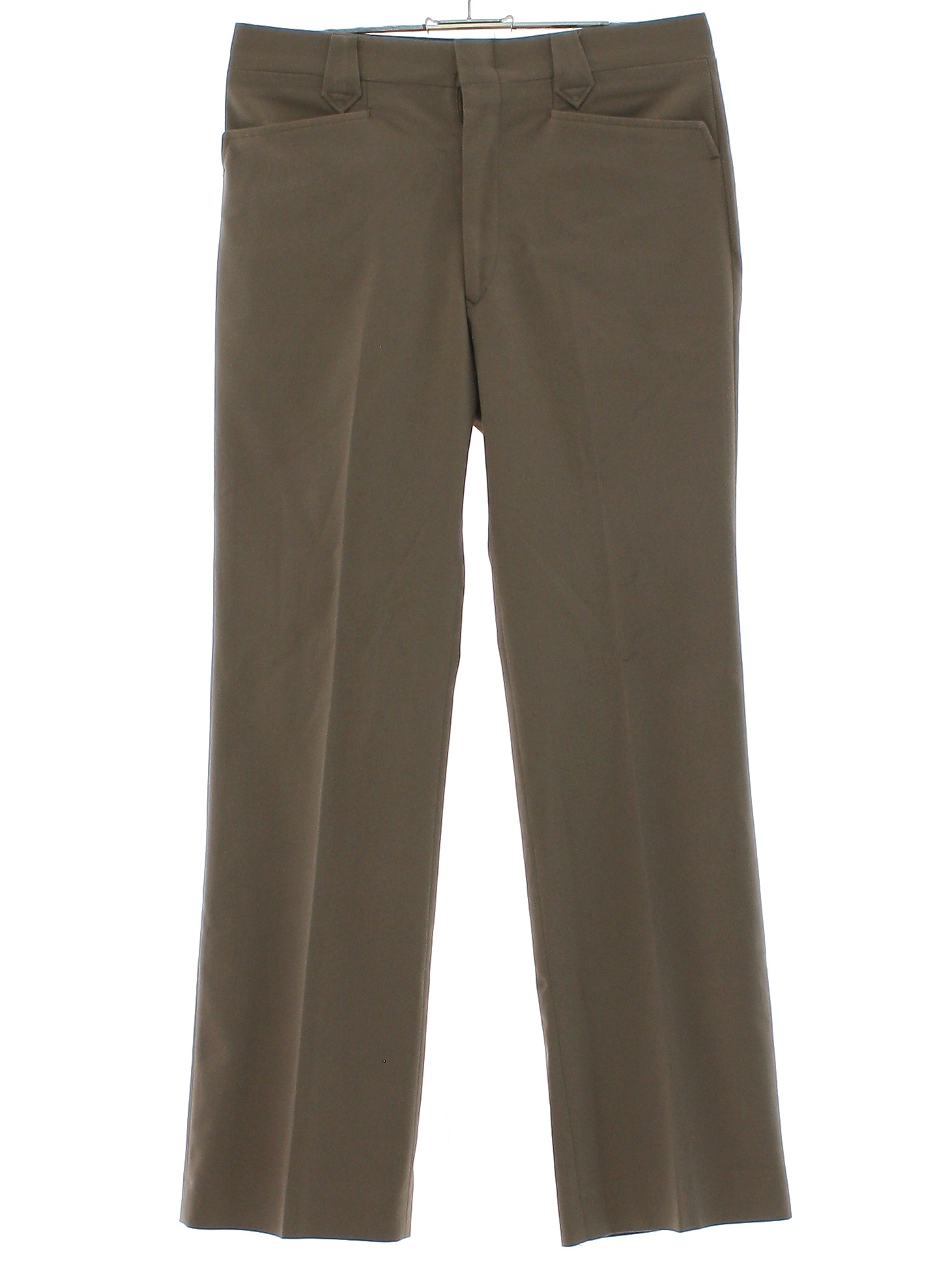 Retro 70s Pants: 70s -No Label- Mens cocoa brown solid colored ...
