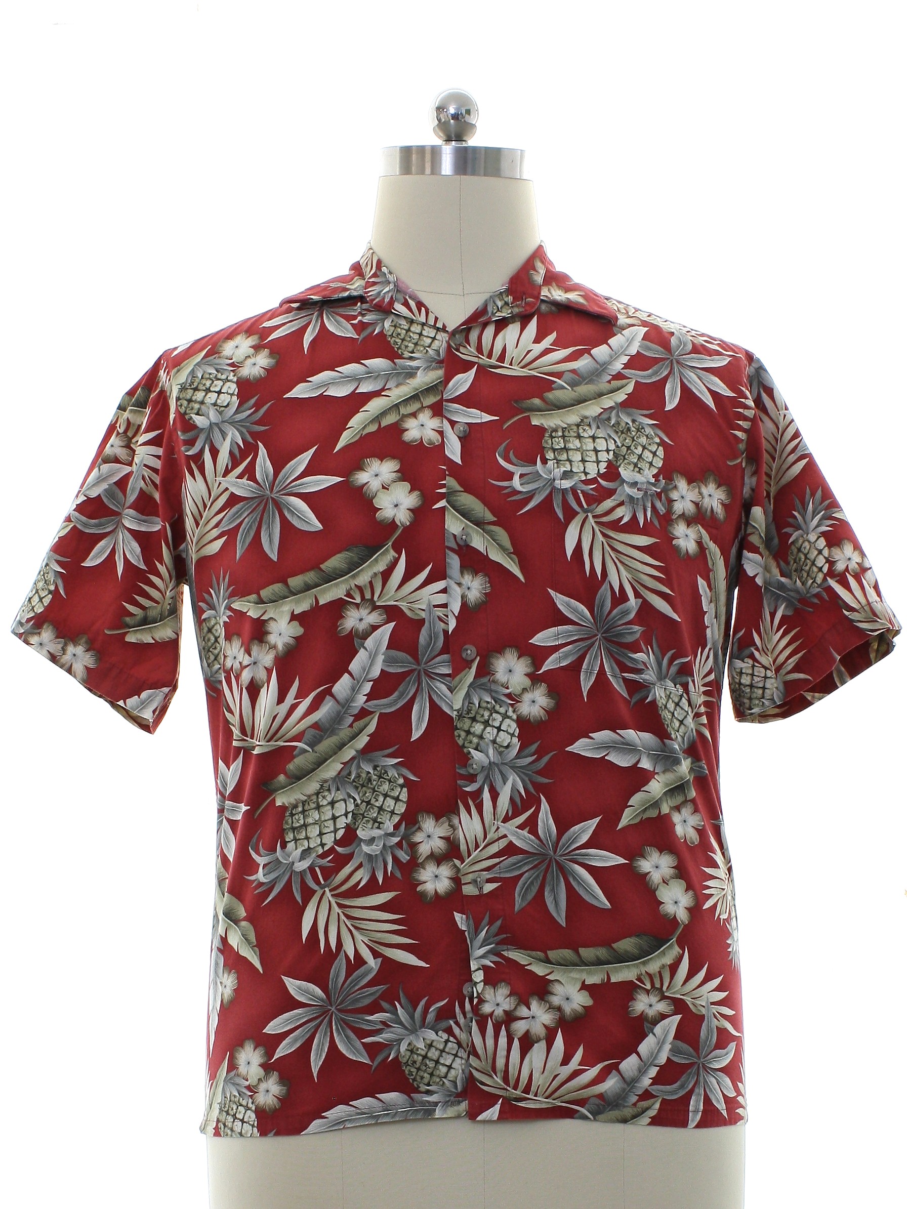 90's Campia Shirt: 90s -Campia- Mens brick red cotton short sleeve ...