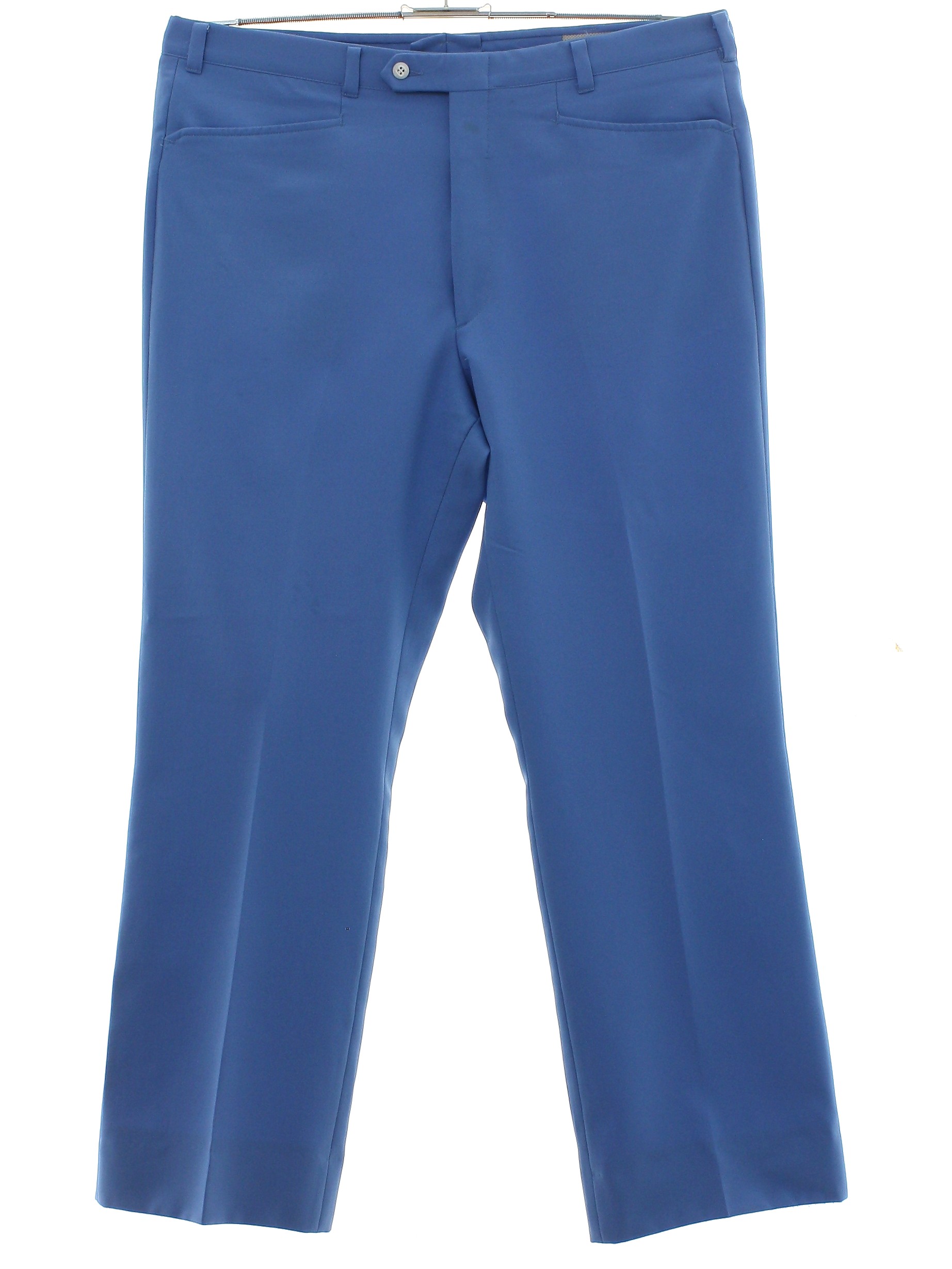 Sansabelt 70's Vintage Pants: 70s -Sansabelt- Mens lake blue solid ...