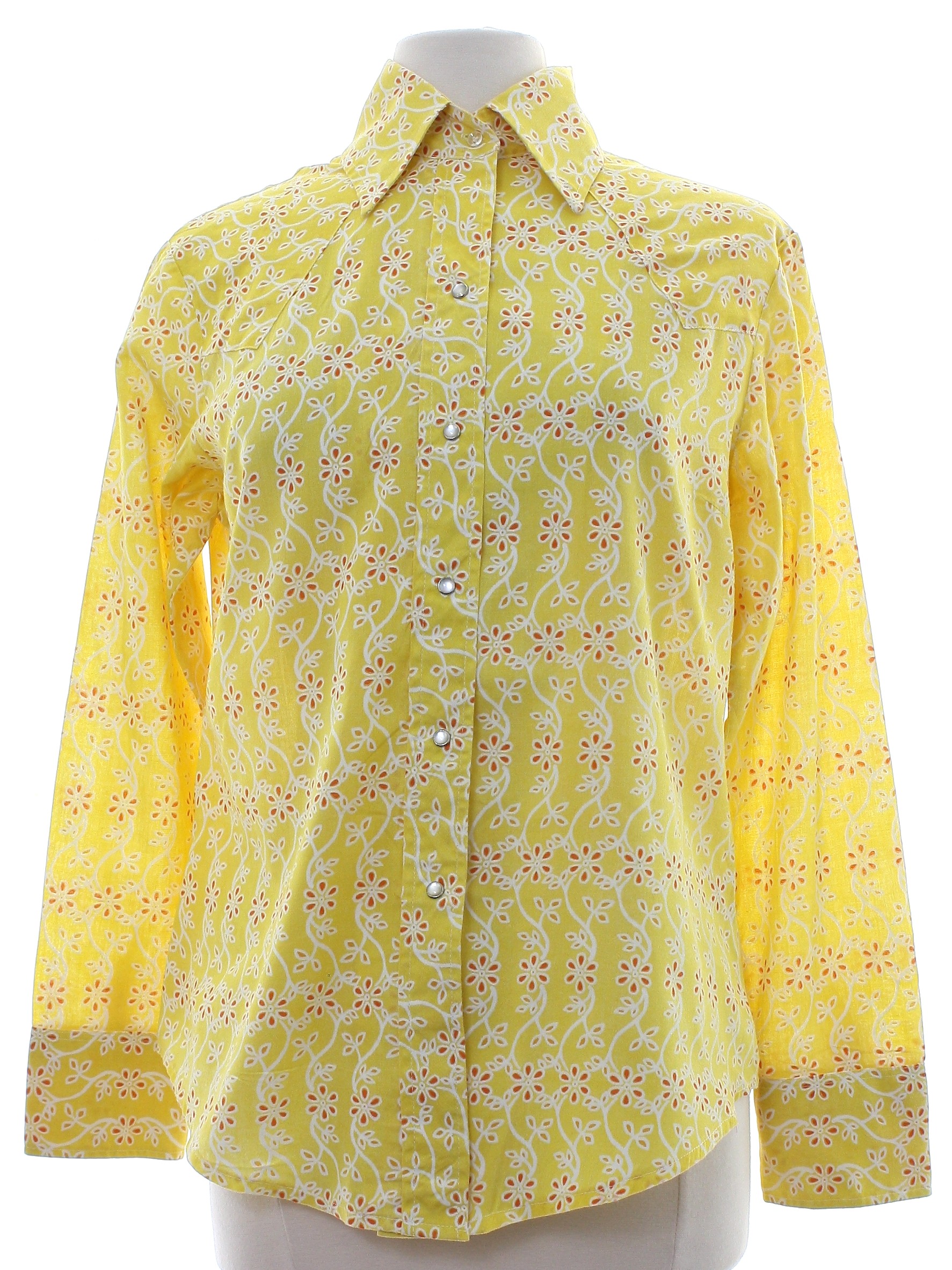 yellow western shirt womens