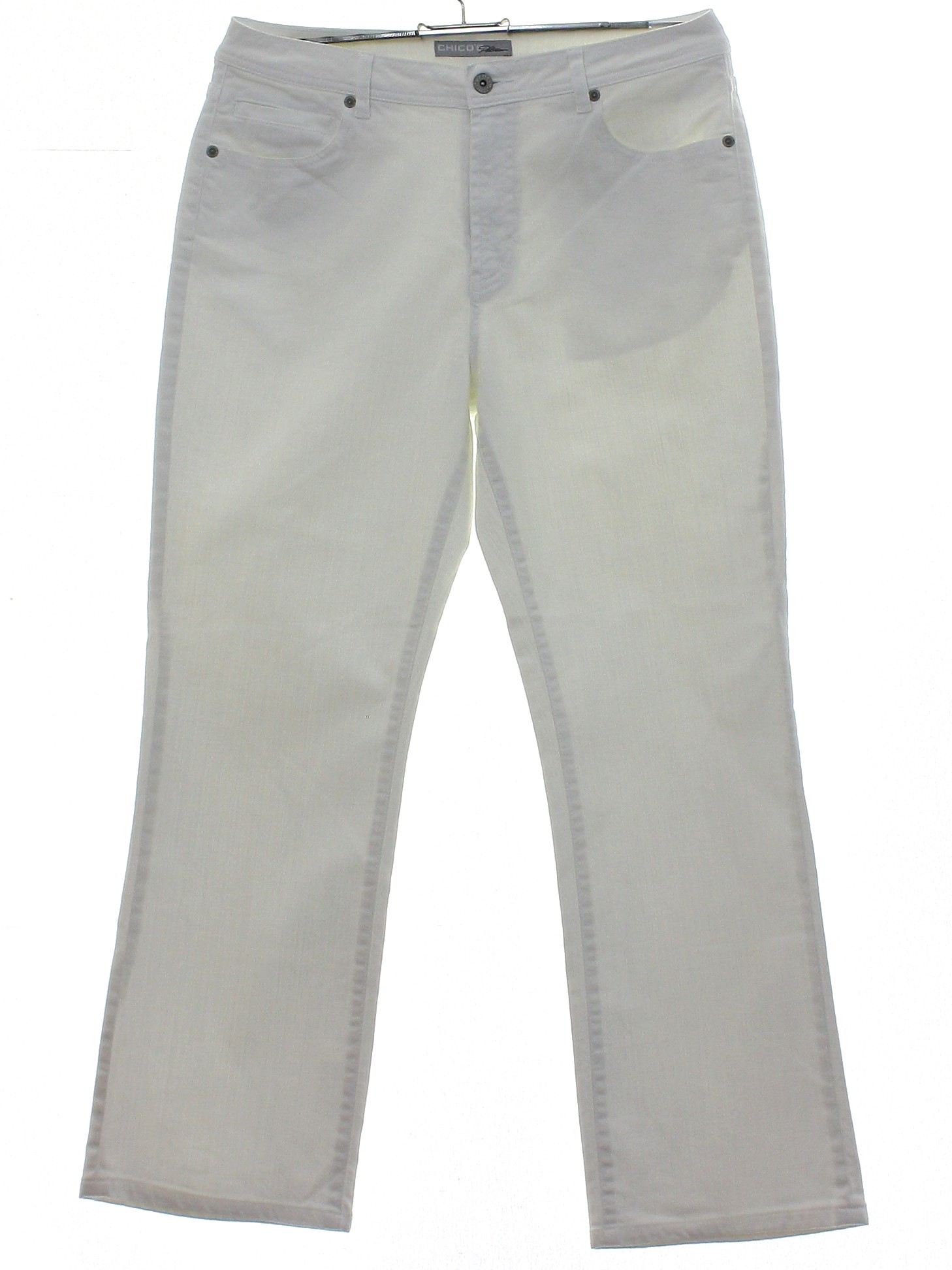 Pants: 90s -Chicos- Womens as-new white cotton denim denim jeans pants ...