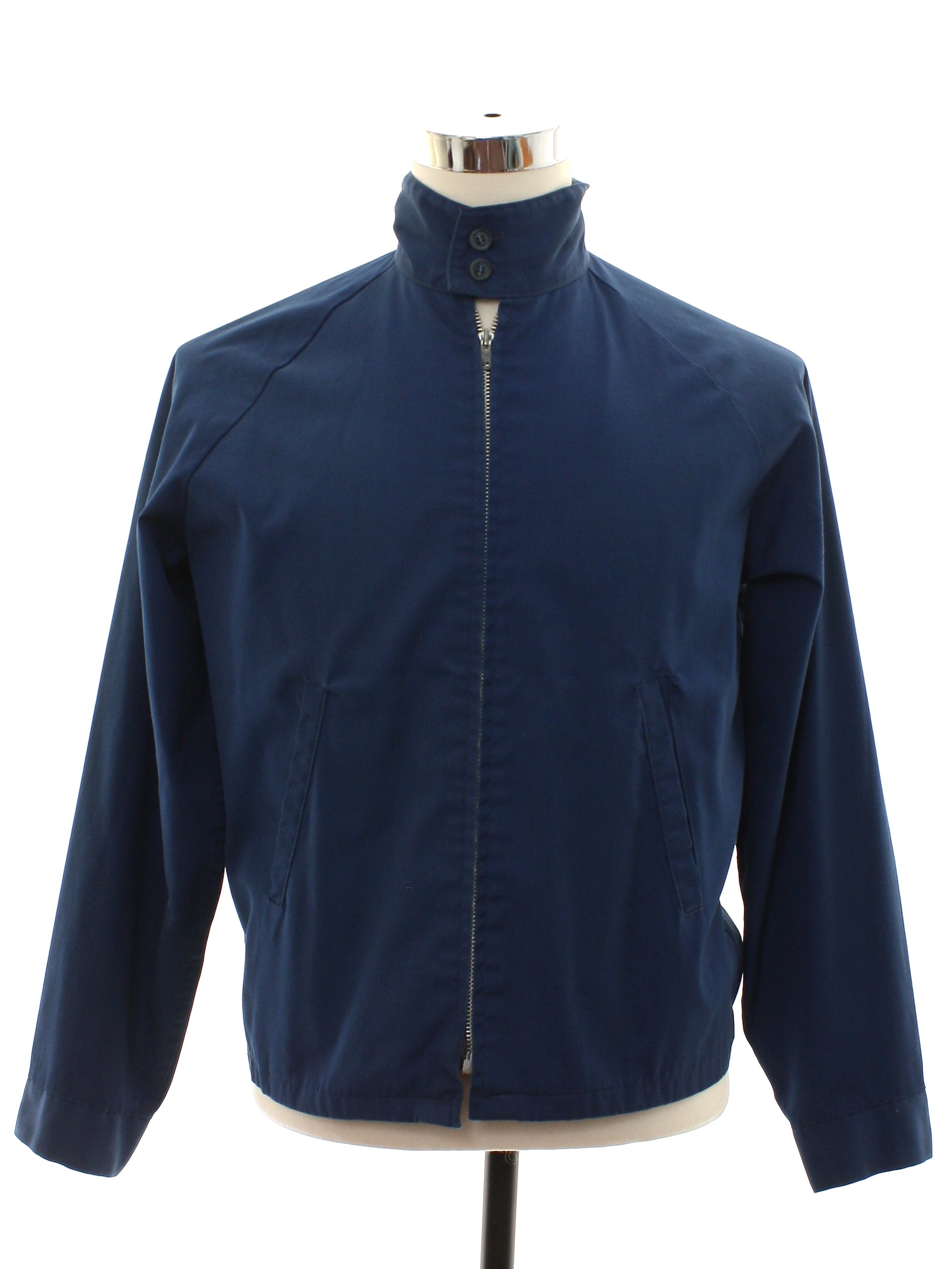 70s Retro Jacket: 70s -SportsMaster- Mens bright navy blended cotton ...