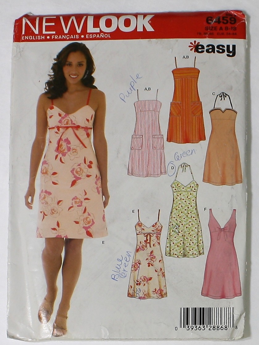 Sewing Pattern: 90s -NewLook Pattern No. 6459- Misses dress with bodice ...
