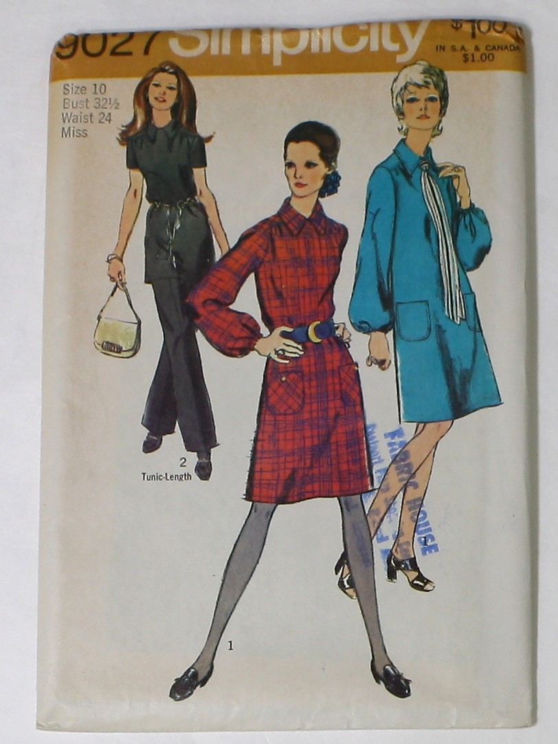 70's Vintage Sewing Pattern: 70s -Simplicity Pattern No. 9027- Miss ...