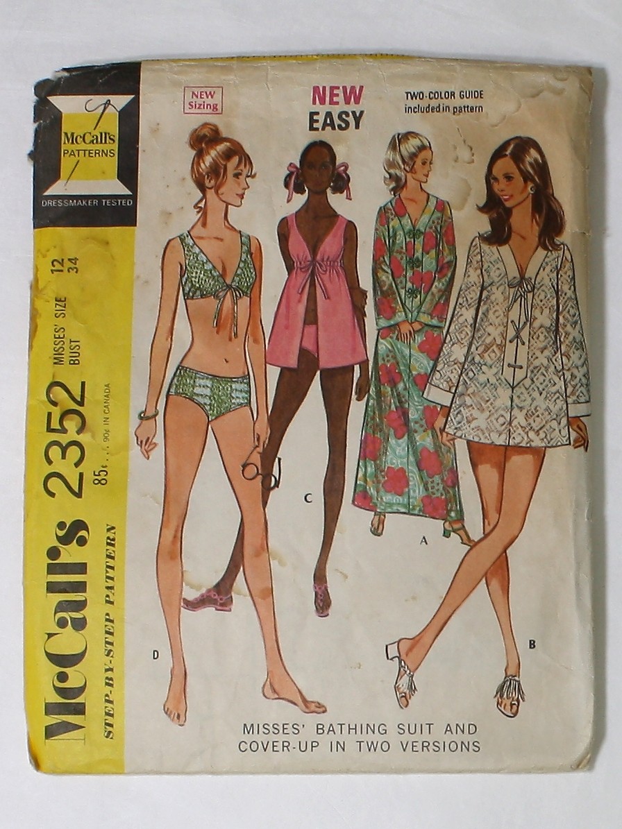 Vintage McCalls Pattern No. 2352 70's Sewing Pattern: 70s -McCalls