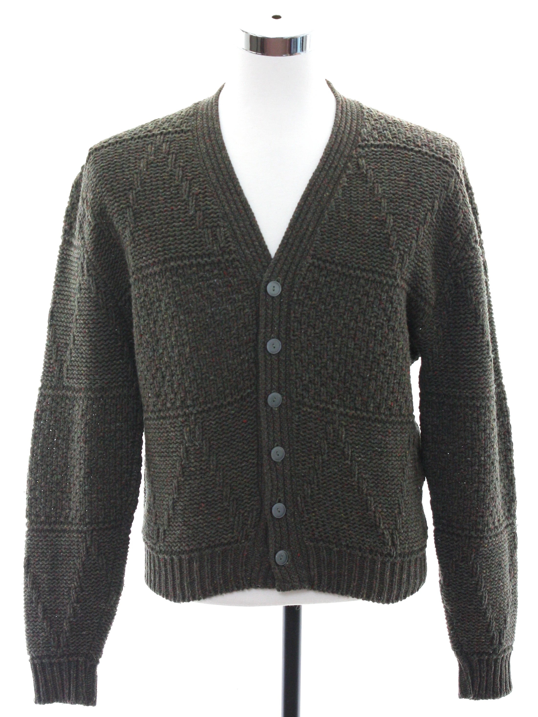 Retro 60's Caridgan Sweater: 60s -Sportswear by Domino- Mens ...