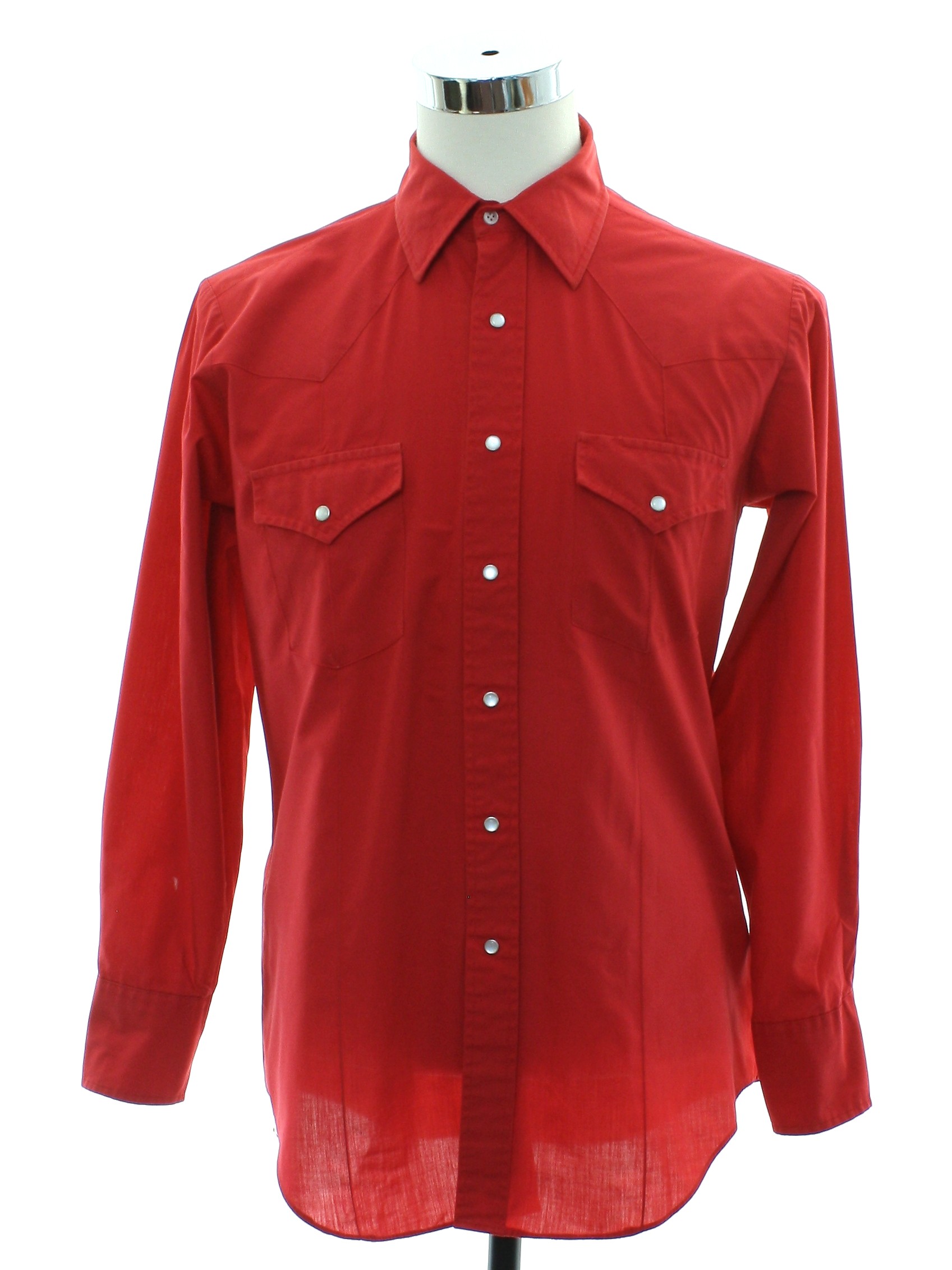 Retro 80s Western Shirt (Shepler) : 80s -Shepler- Mens red cotton ...