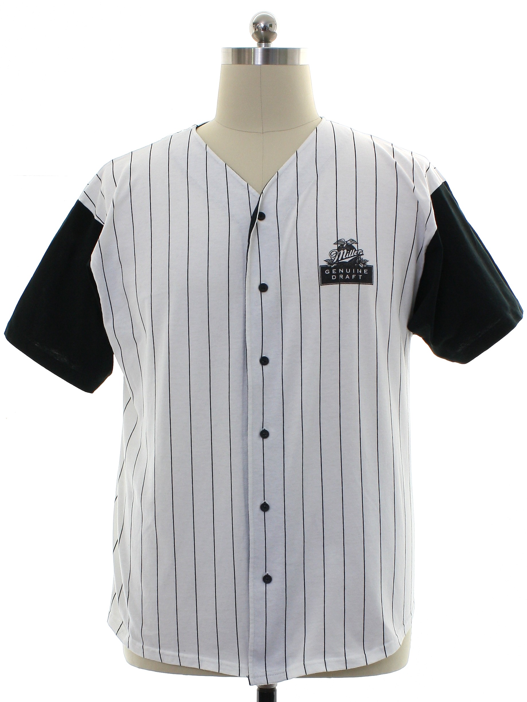 White Miller Lite Baseball Jersey Shirt